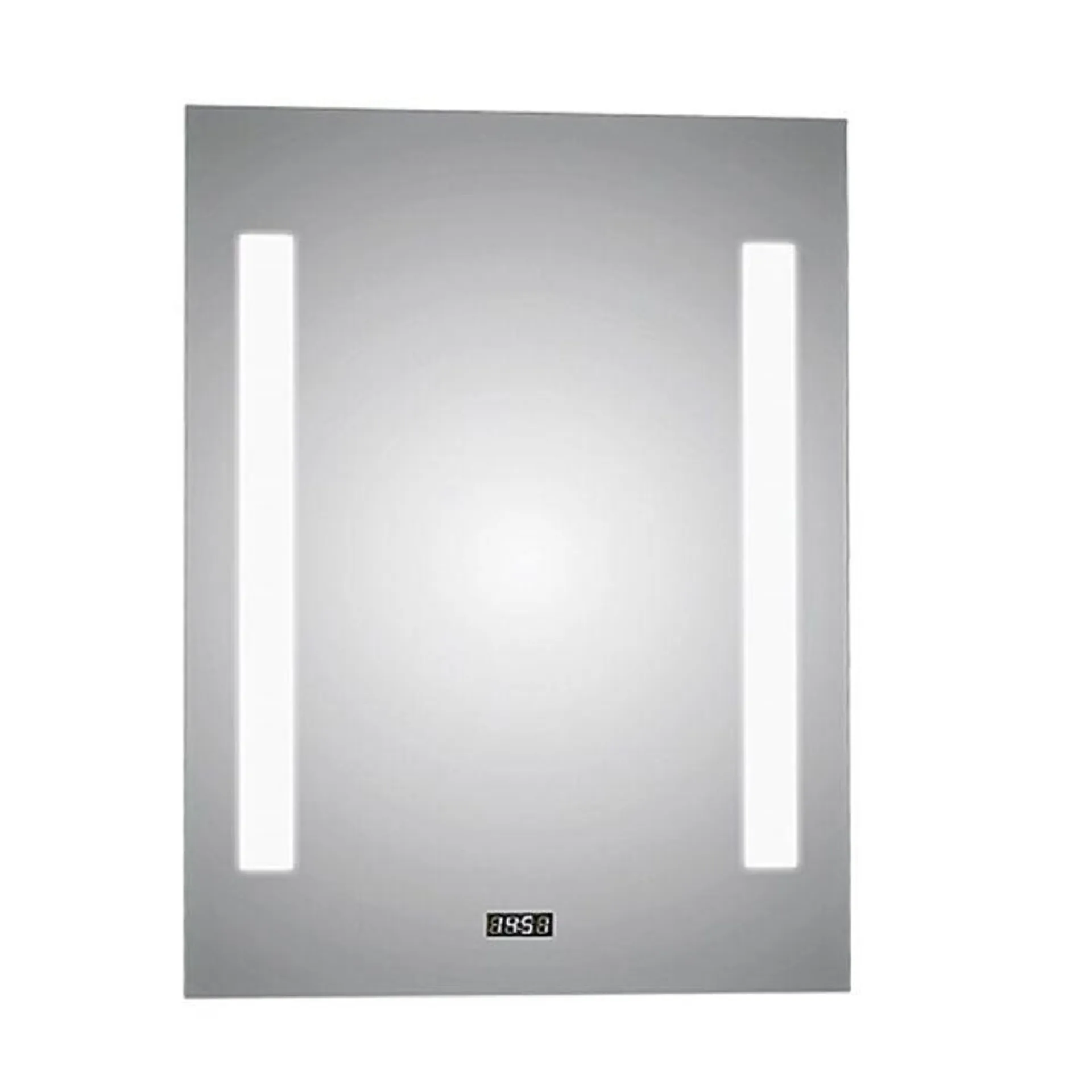 LED-Spejl Crystal Creek med ur 70x50 cm