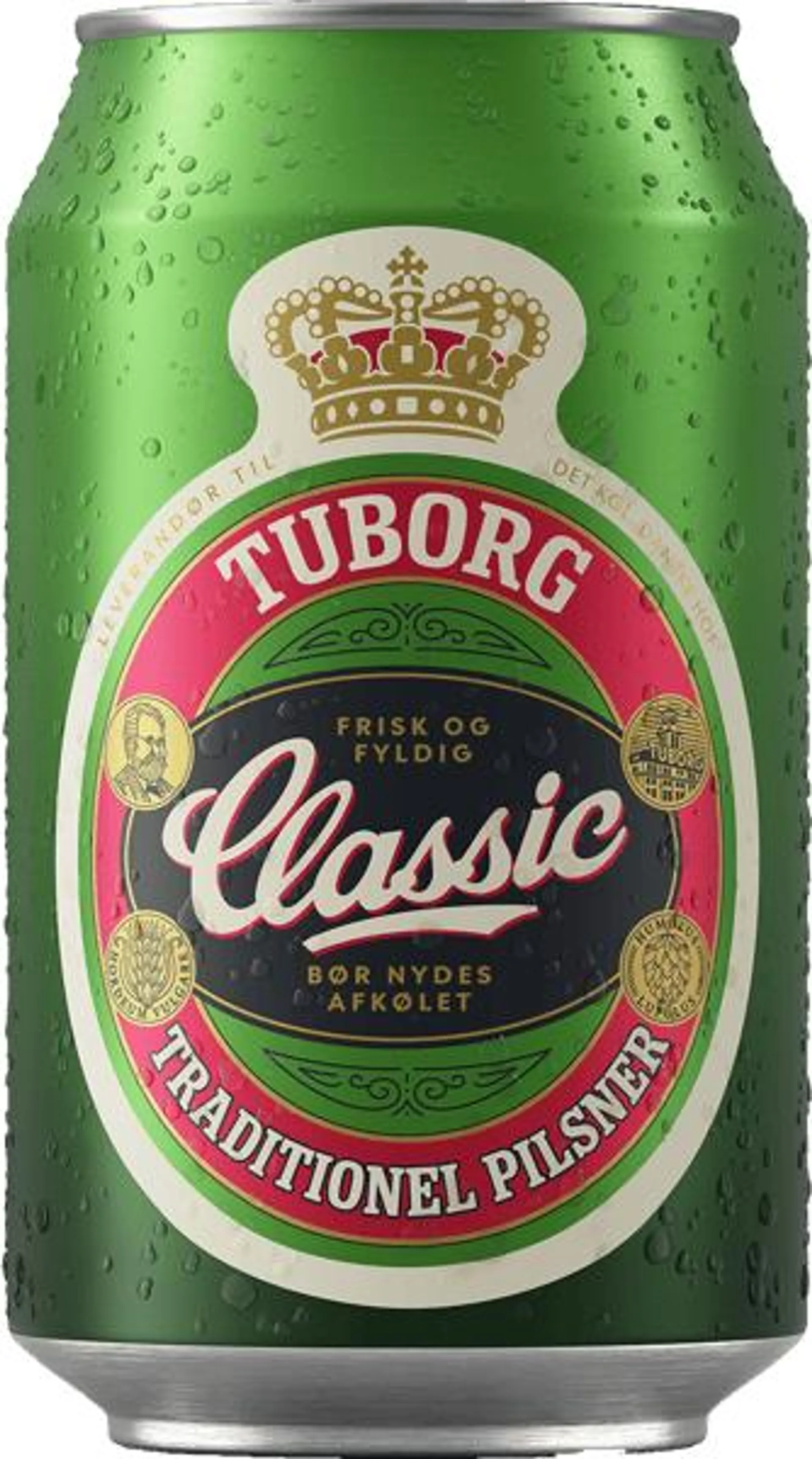 Tuborg Classic Pilsner - 4,6% øl, 24x33cl dåse