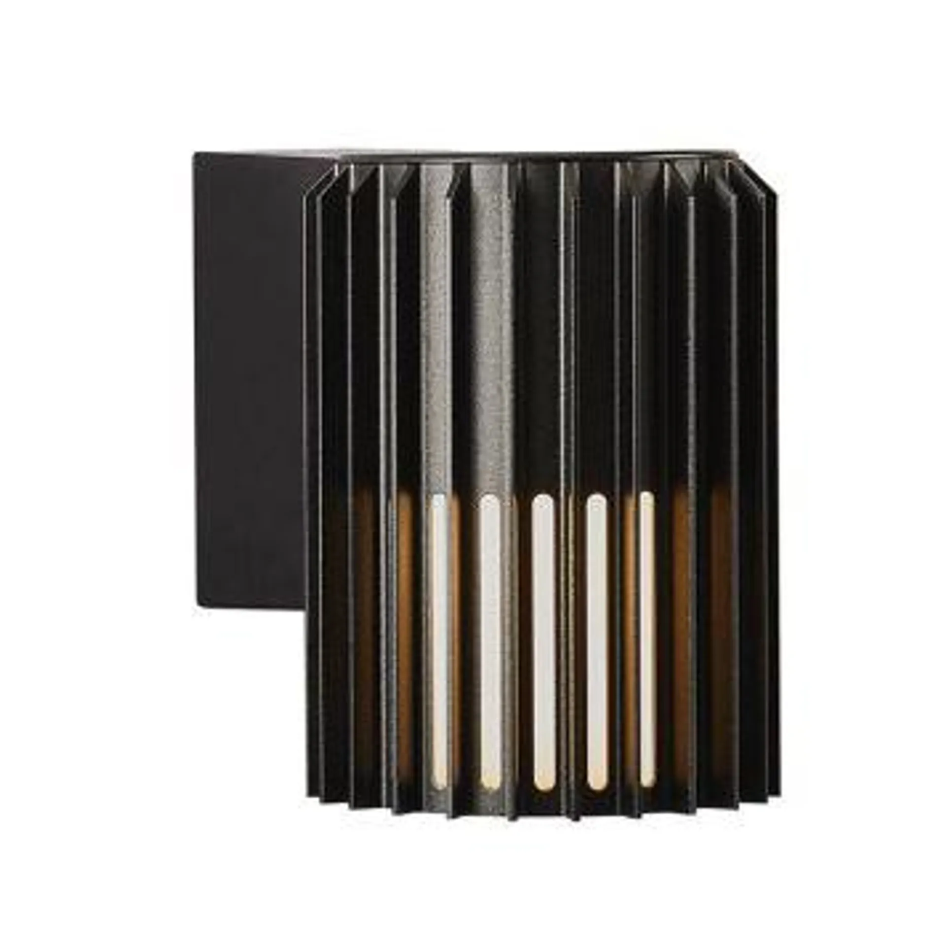 Nordlux væglampe Aludra sort E27 15 W IP54 H17 cm