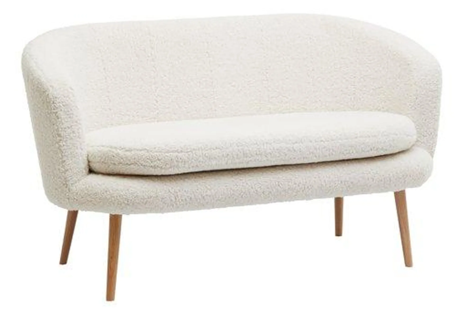 Sofa GISTRUP 2-Sitzer Stoff off-white