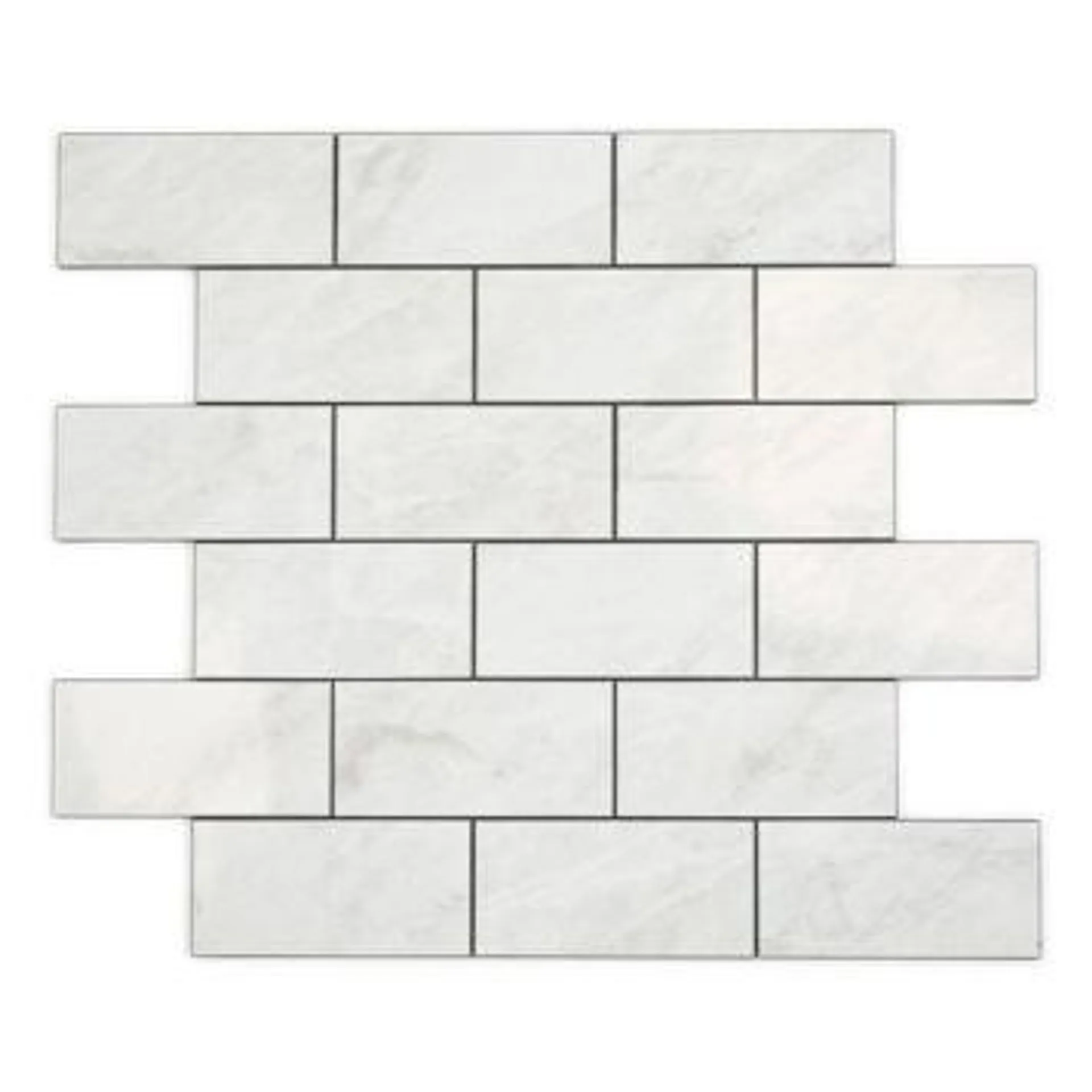 Mosaik Carrara selvklæbende vinyl hvid 29x29,5 cm