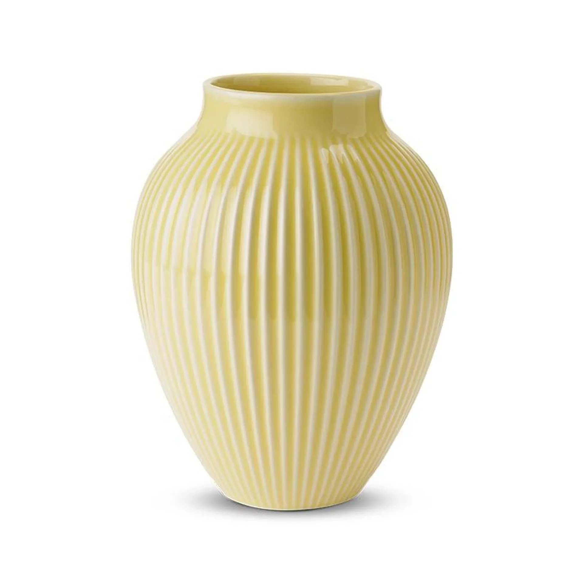 Knabstrup vase lys gul 20 cm