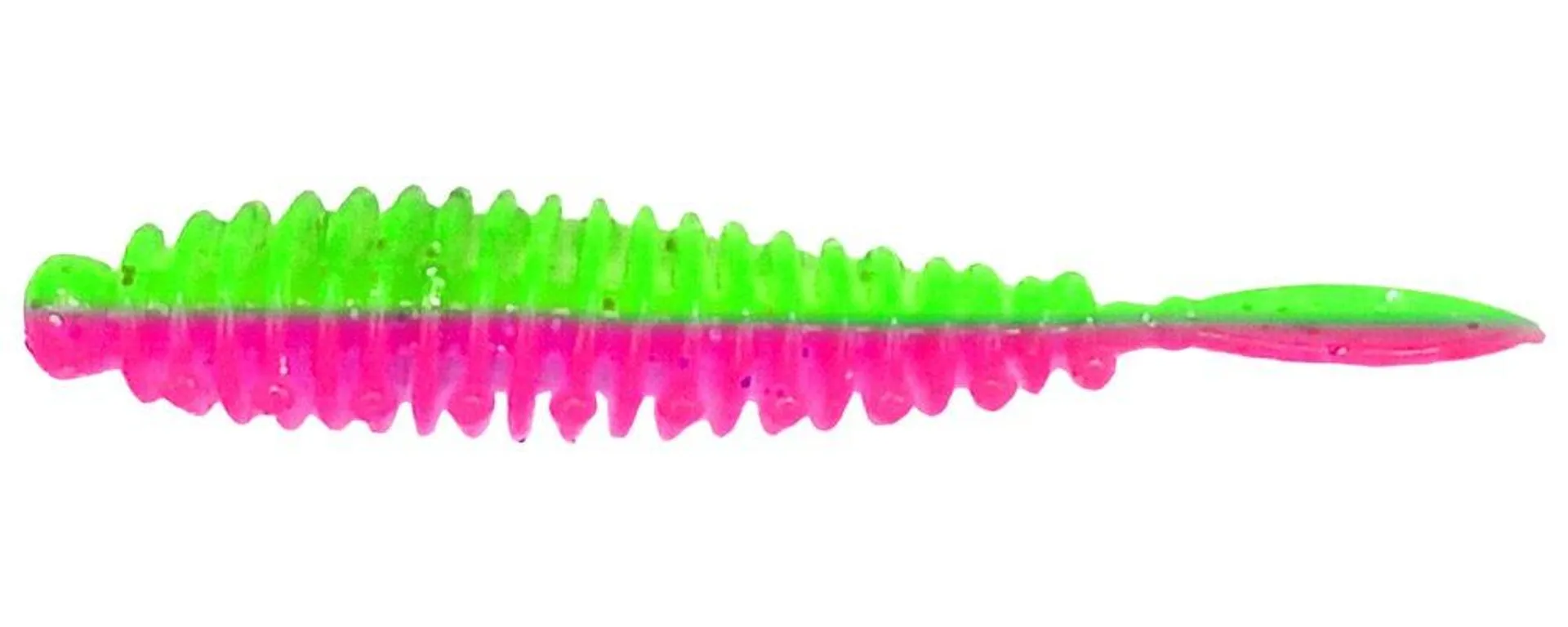 Flexibait Fat Worm Pink Green 5-pak - tutti frutti