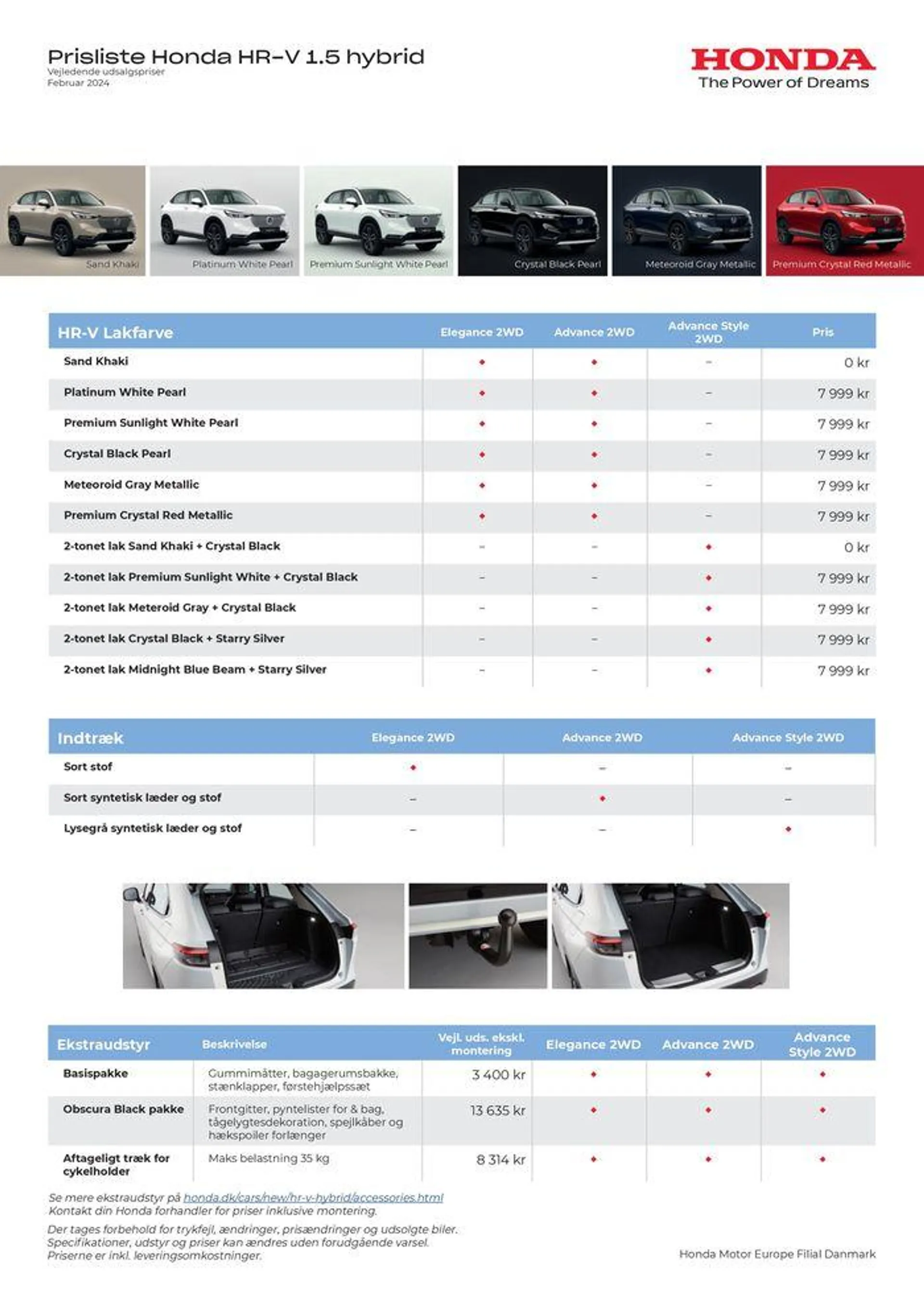 Honda Prisliste HR-V Hybrid Gyldig indtil 5. april - 5. april 2025 - tilbudsavis side 2