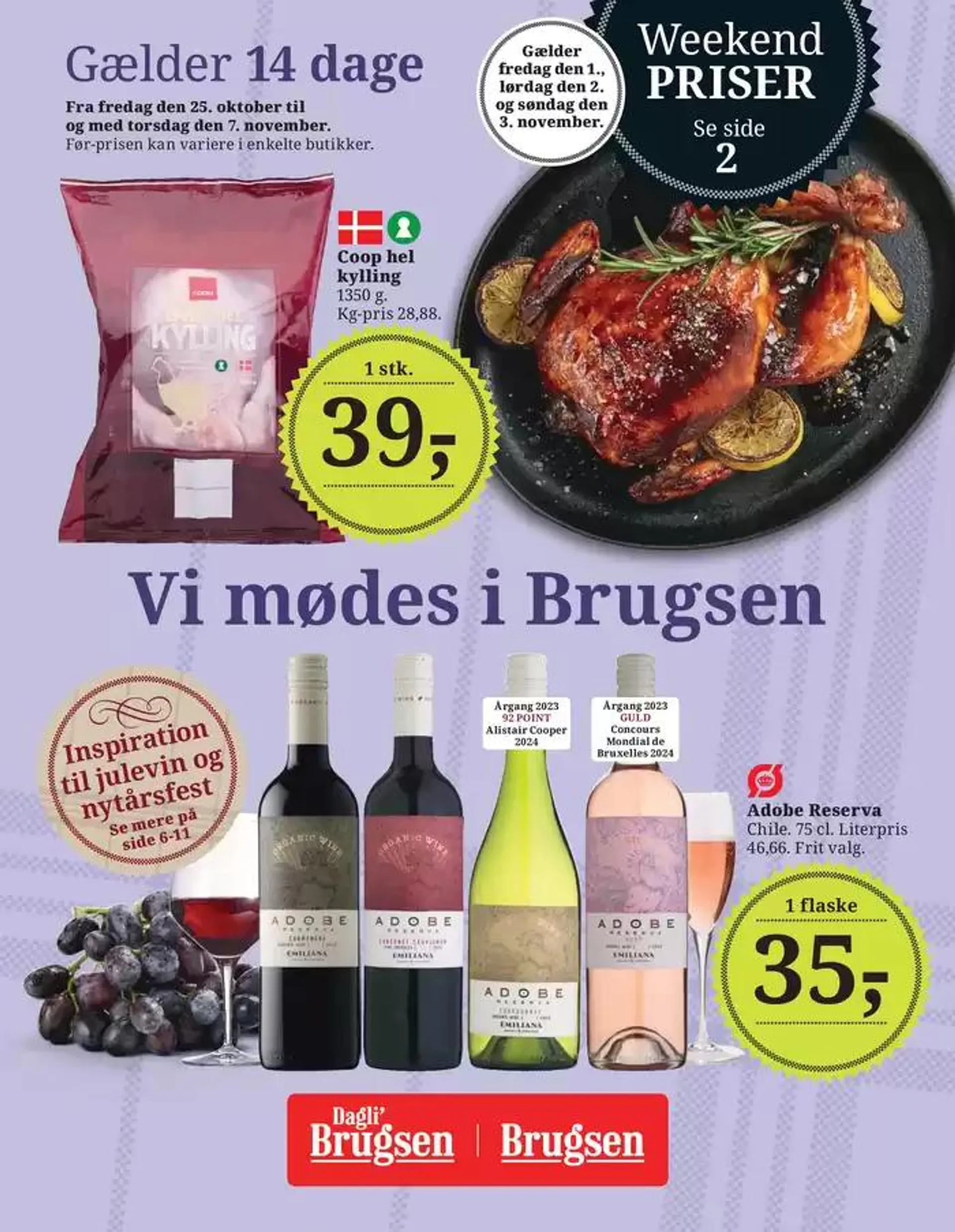 Dagli'Brugsen Tilbudsavis Gyldig indtil 28. oktober - 11. november 2024 - tilbudsavis side 1