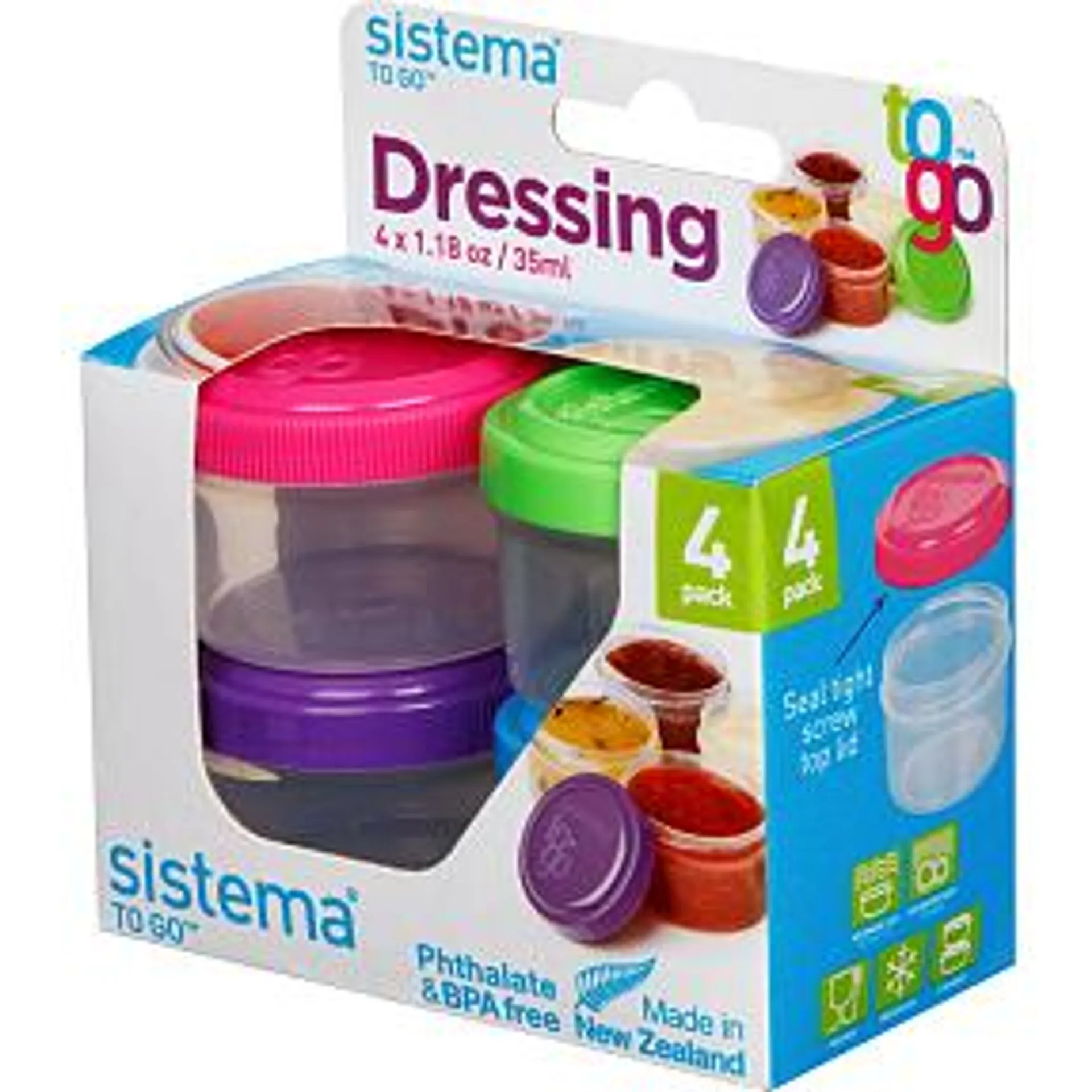 Sistema Dressing To Go 4-pakke 35 ml - madopbevaring