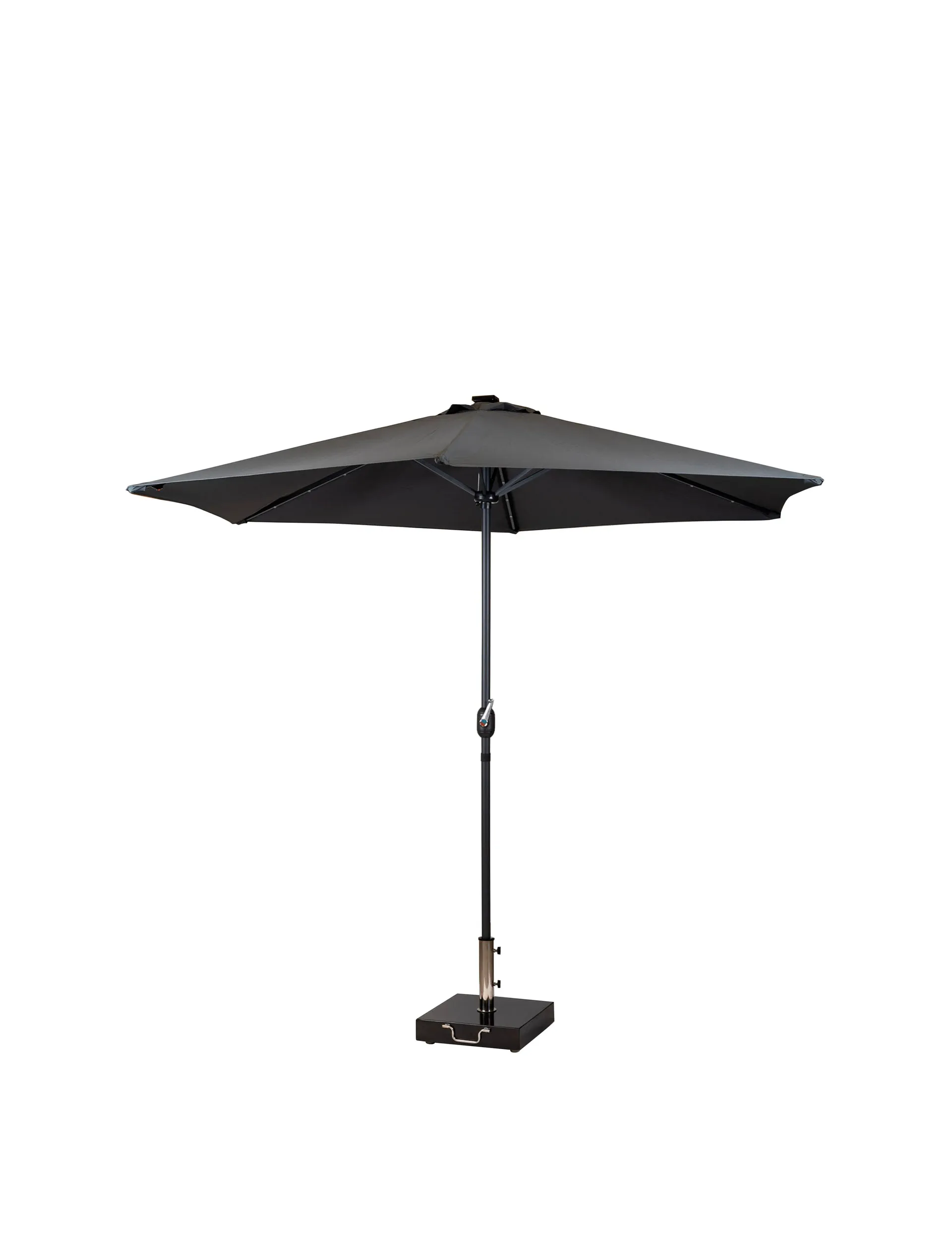 Parasol Ø270 cm m/tilt grå