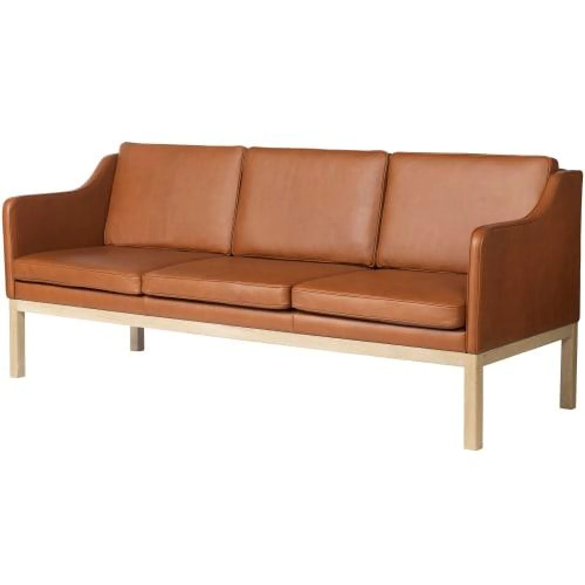 Mogens Koch 3 pers. sofa - MK46 - Natur/cognac