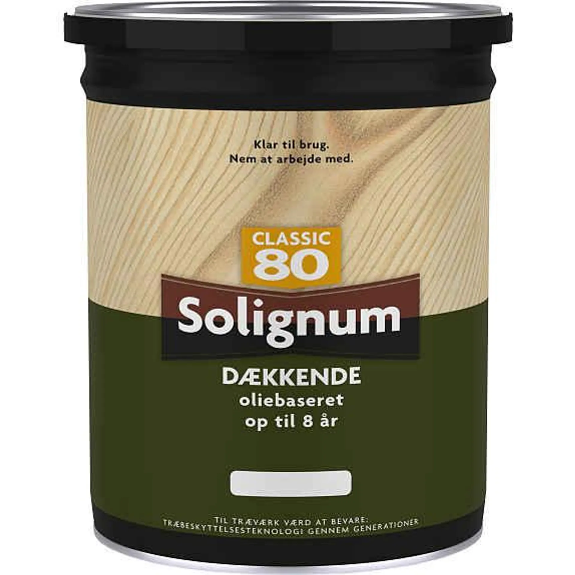 Solignum Classic 80 dækkende træbeskyttelse 5 liter - kalkhvid