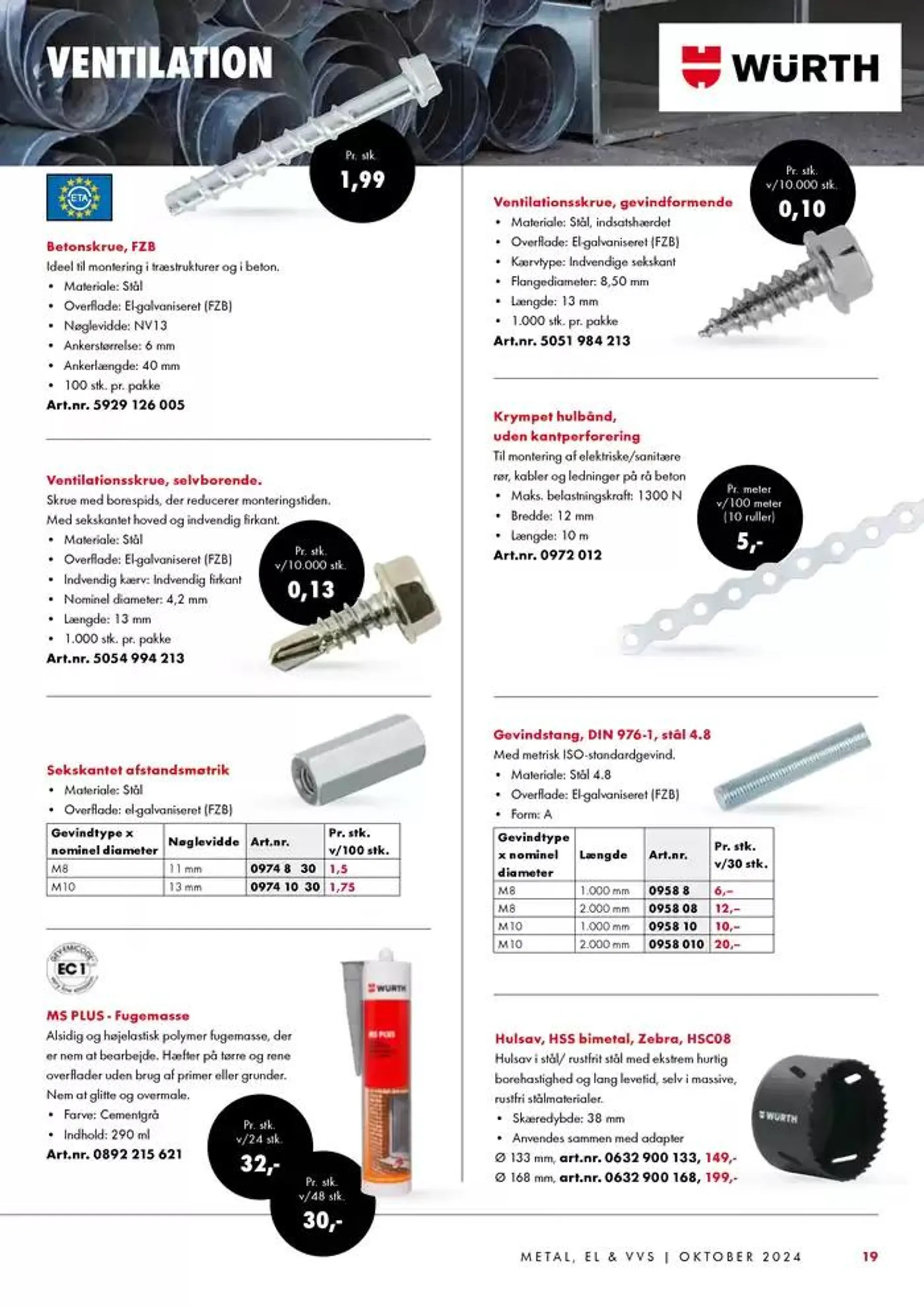 Metal , EL & VVS Gyldig indtil 1. oktober - 31. oktober 2024 - tilbudsavis side 19