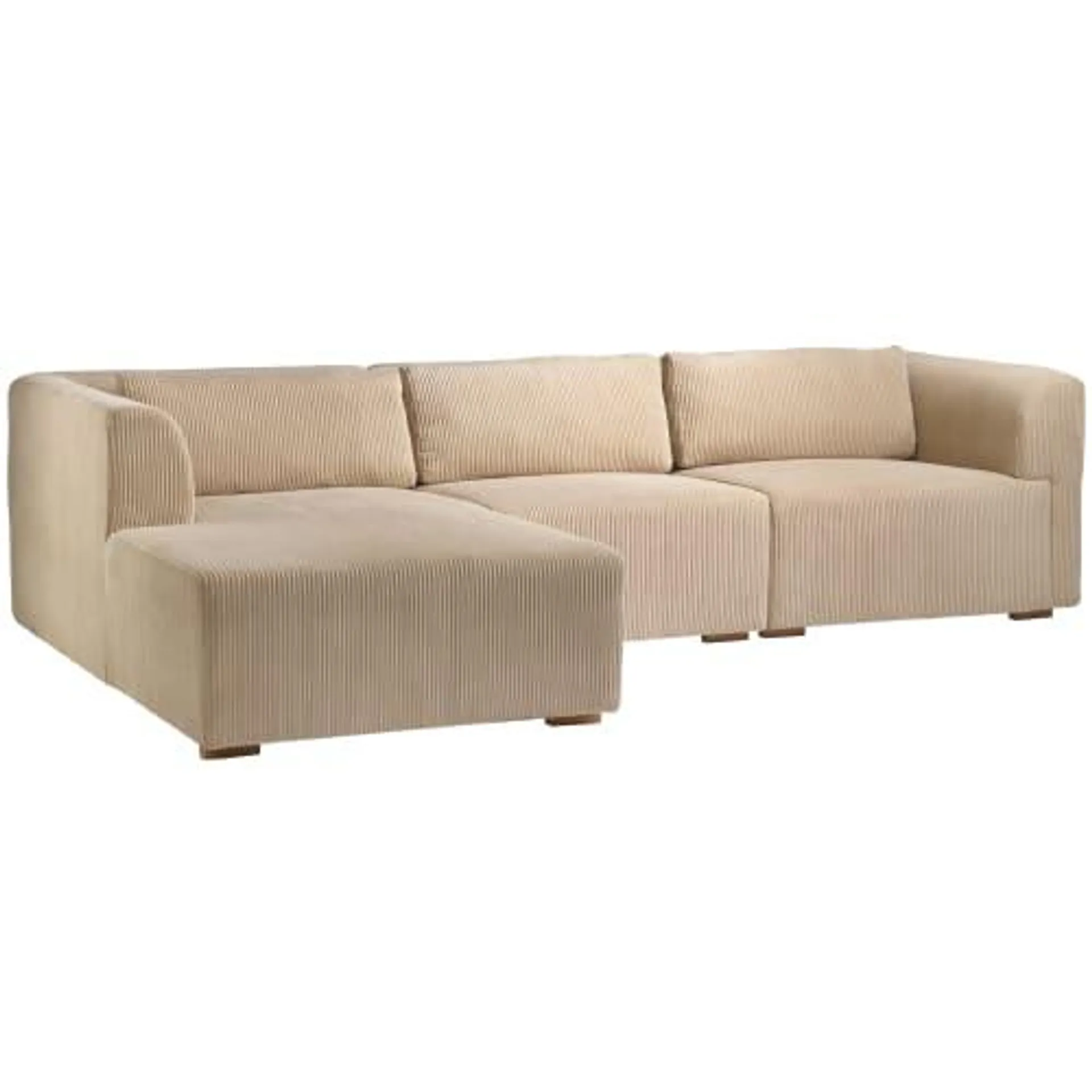 Living & more 3 pers. modulsofa med chaiselong - Karl - Beige 2023