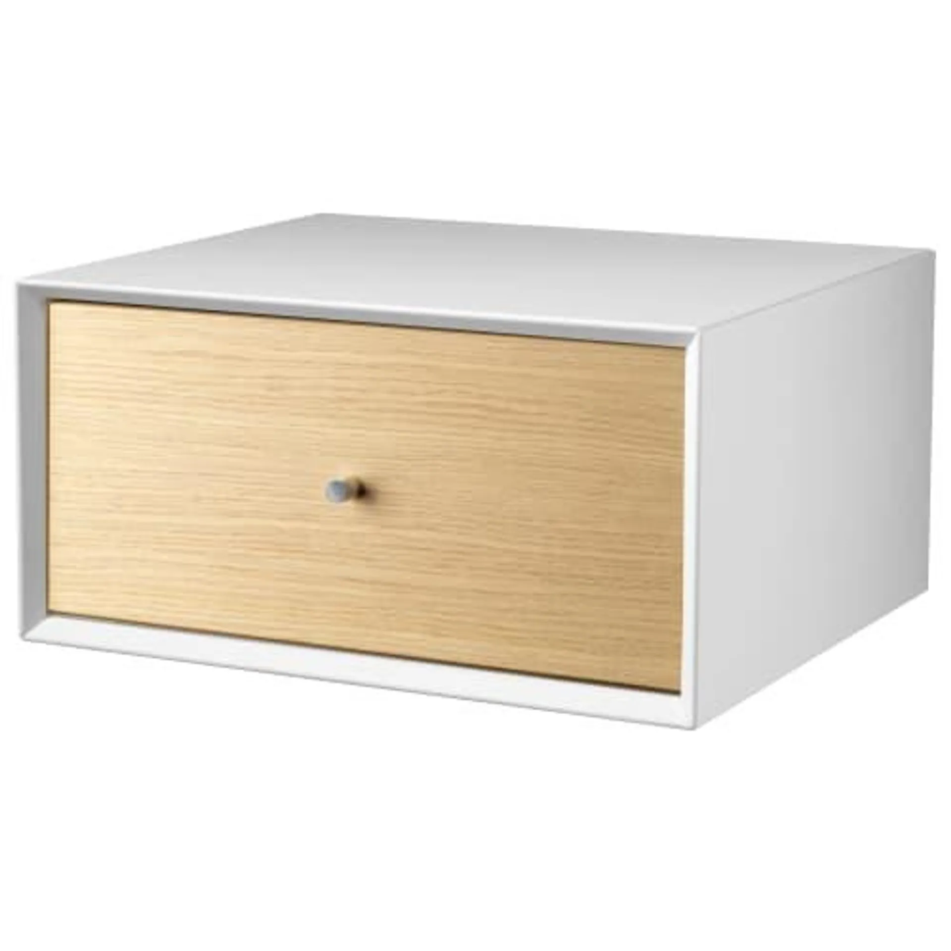 Living & more sengebord - The Box - 19,8 x 39,4 x 34,0 - Hvid/eg