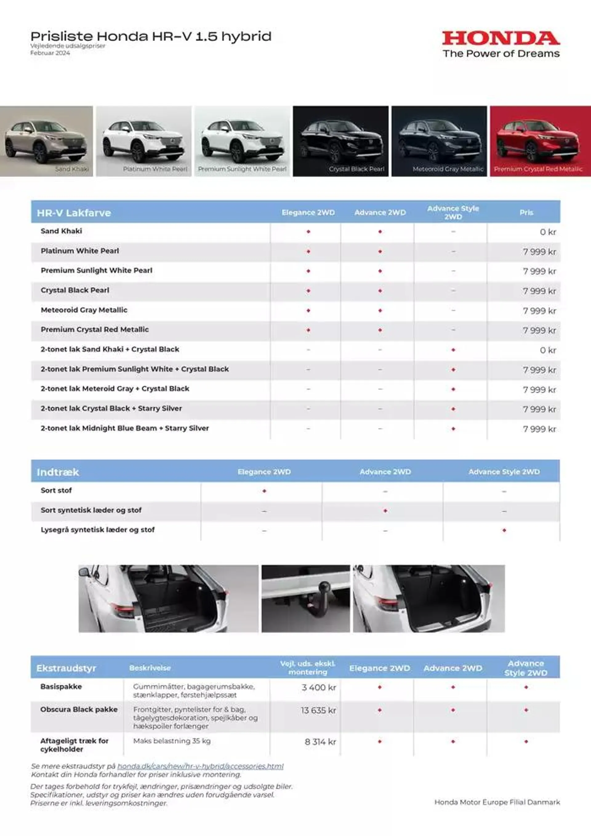 Honda HR-V prisliste Gyldig indtil 4. oktober - 4. oktober 2025 - tilbudsavis side 2