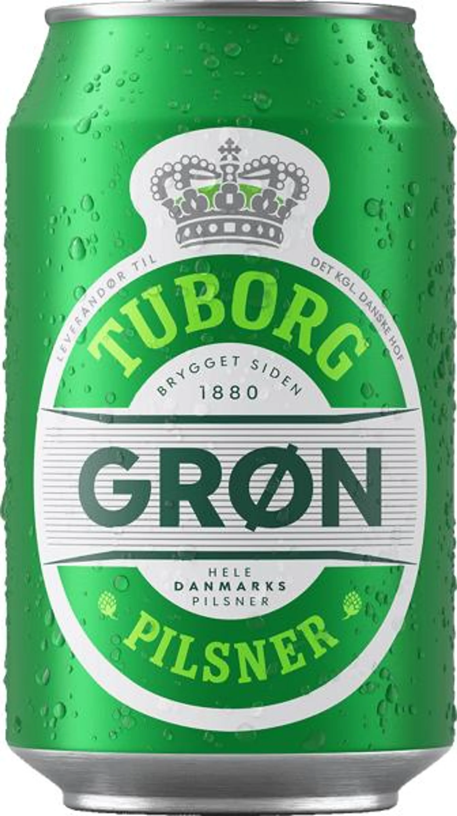 Grøn Tuborg Pilsner - 4,6% øl, 24x33cl dåse