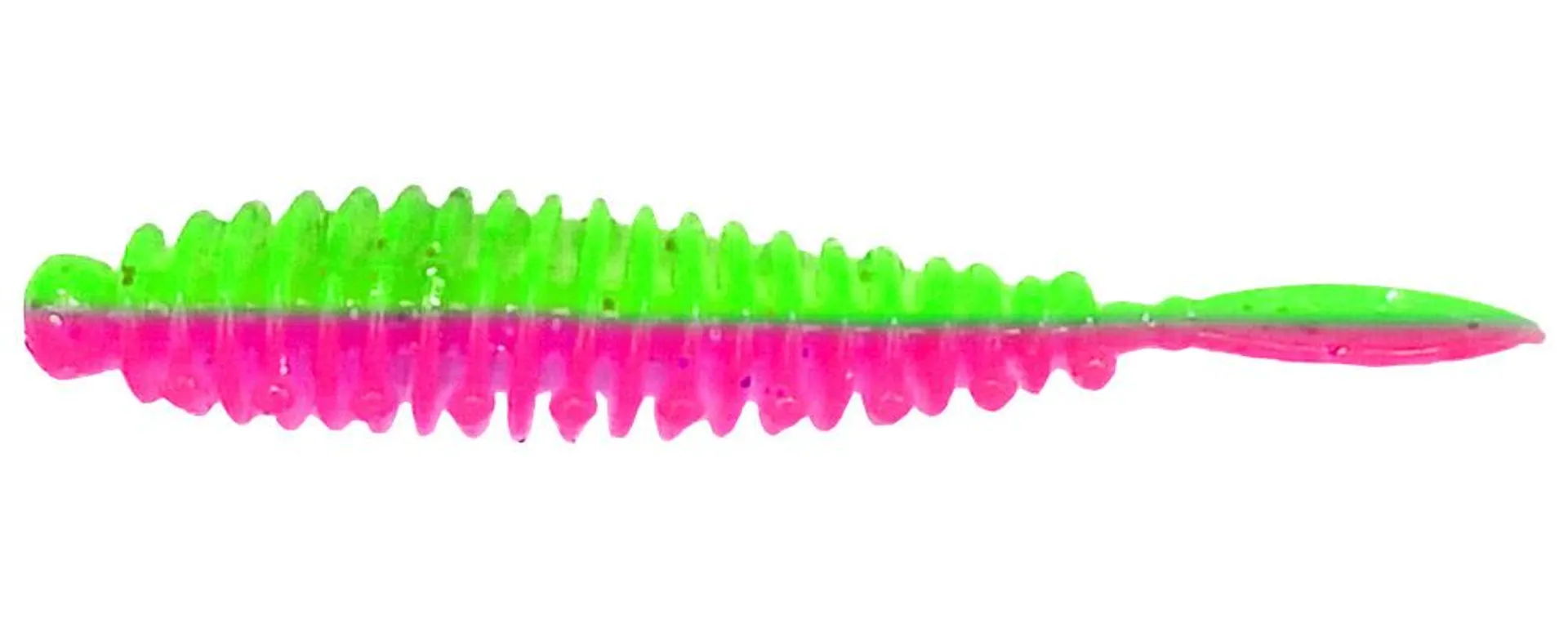 Flexibait Fat Worm Pink Green 5-pak - tutti frutti