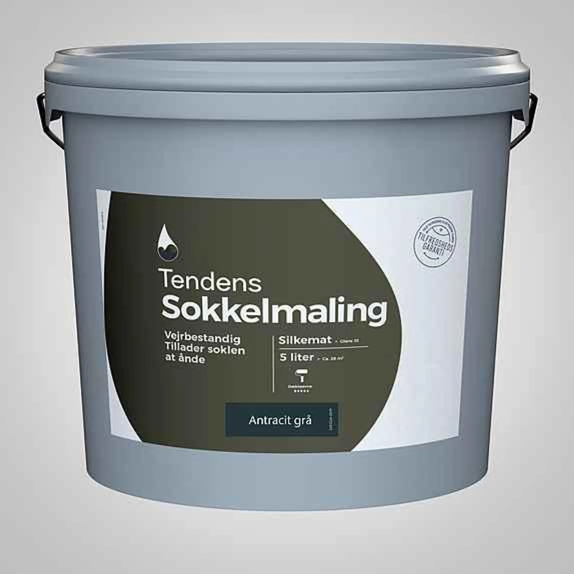 Tendens sokkelmaling 5 liter - antracit grå