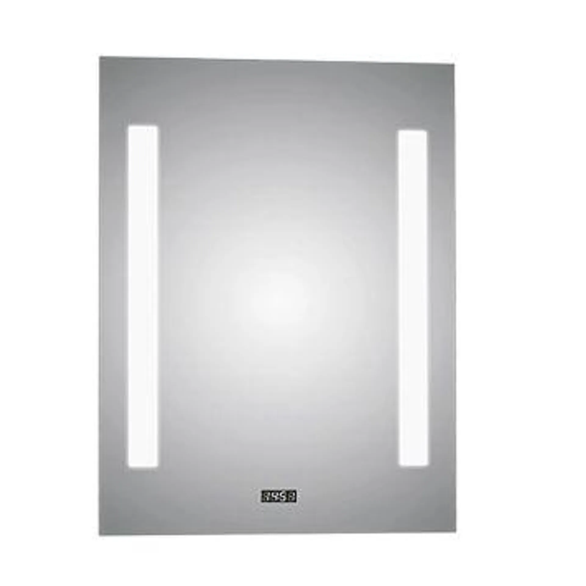 LED-Spejl Crystal Creek med ur 70x50 cm