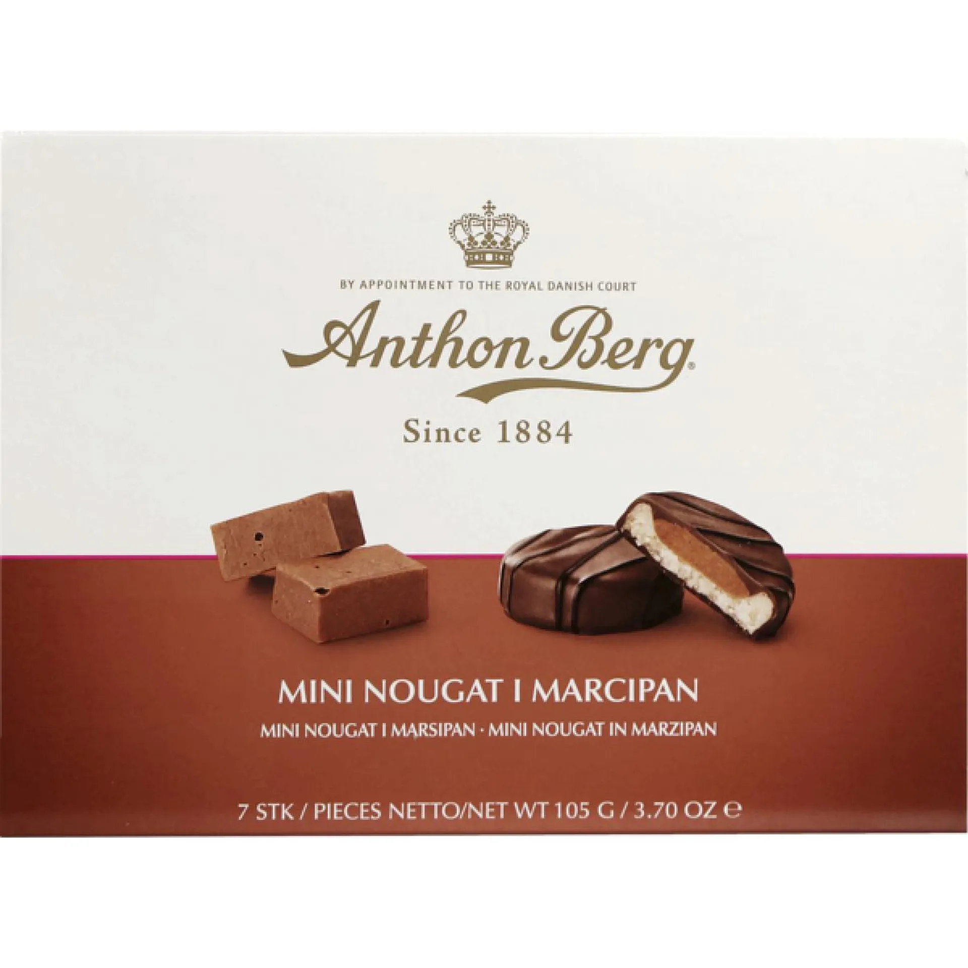 Anthon Berg Mini Nougat in Marzipan