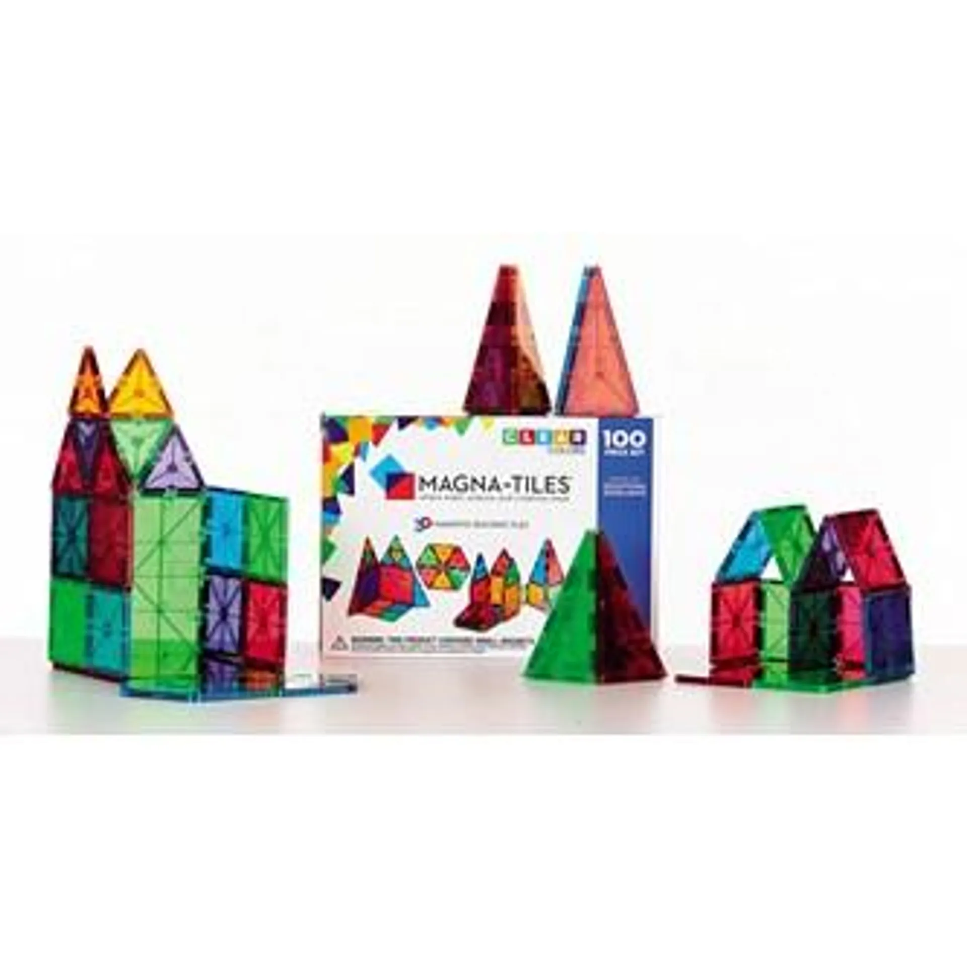 Magna-Tiles transparent byggesæt 100 dele