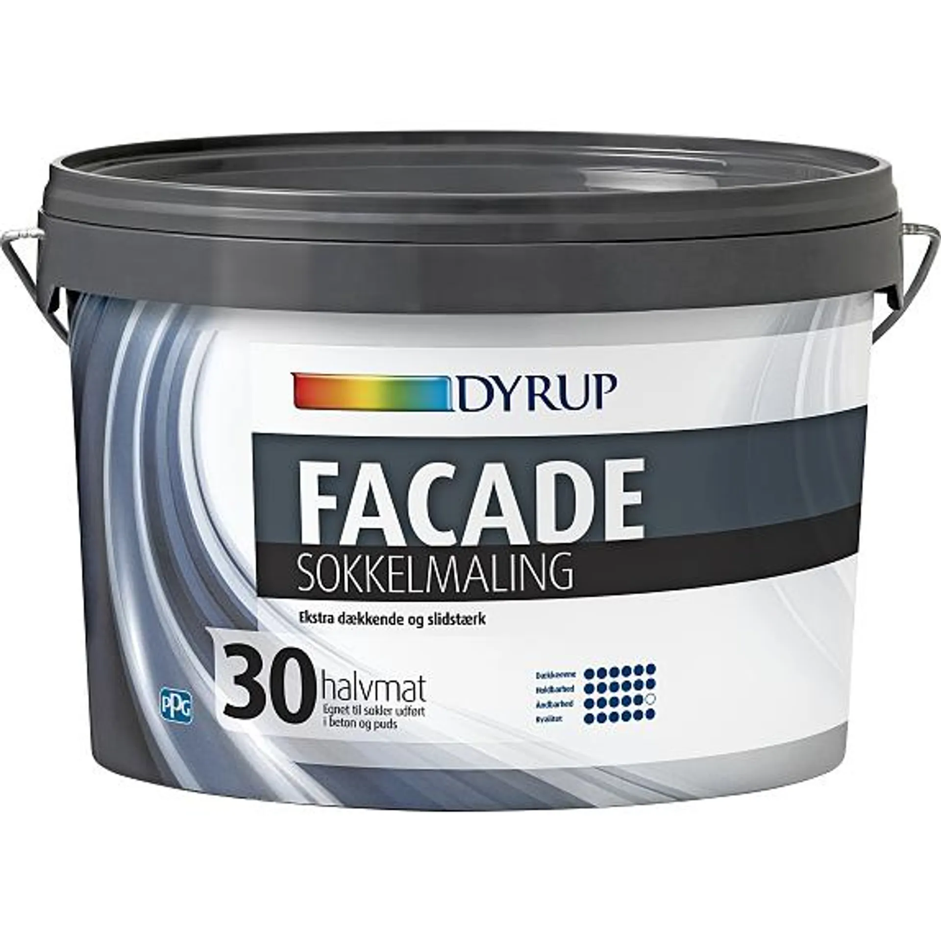 Dyrup facade sokkelmaling 2,25 liter - sort