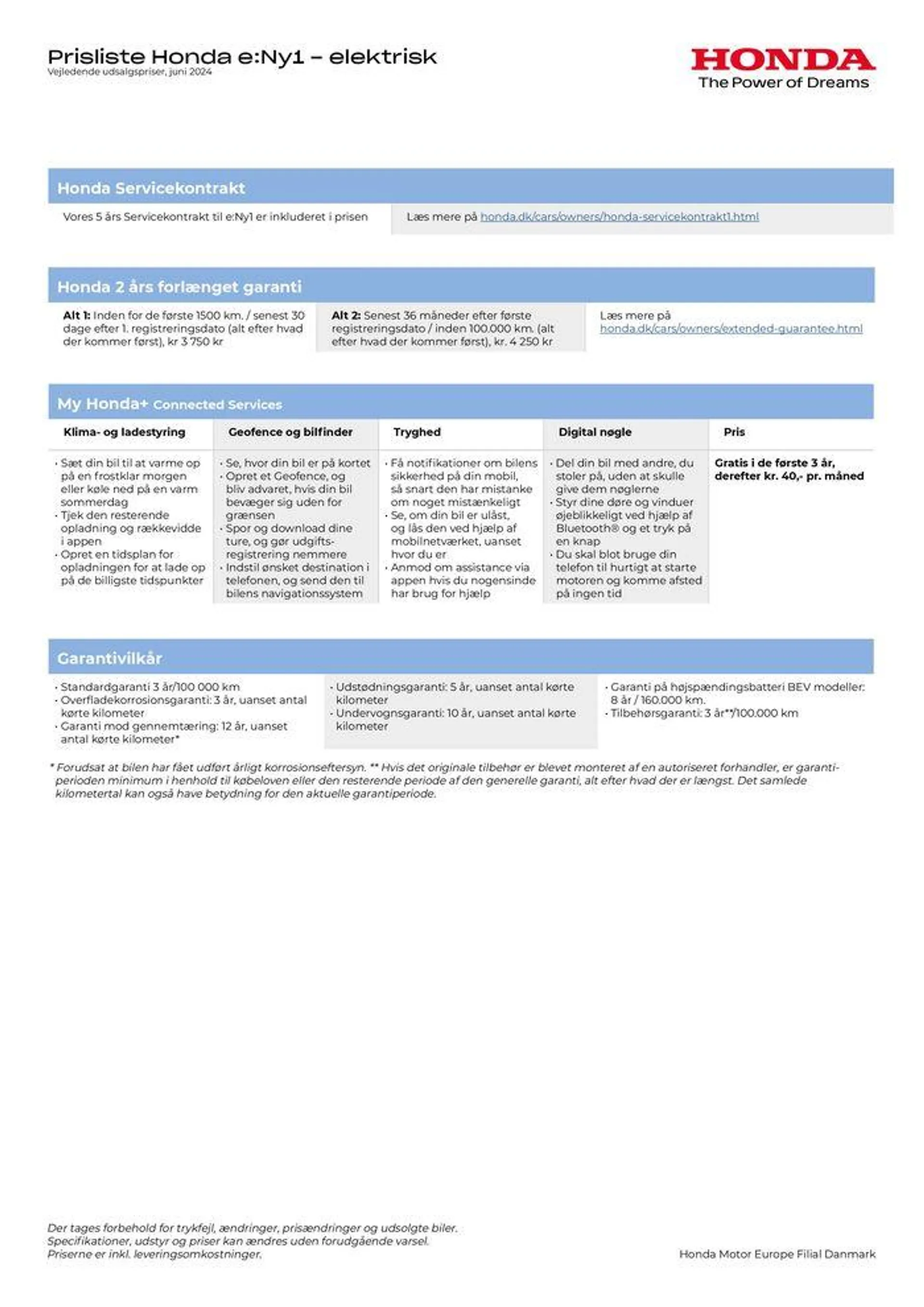 Honda Prisliste e:Ny1 Gyldig indtil 13. august - 13. august 2025 - tilbudsavis side 3