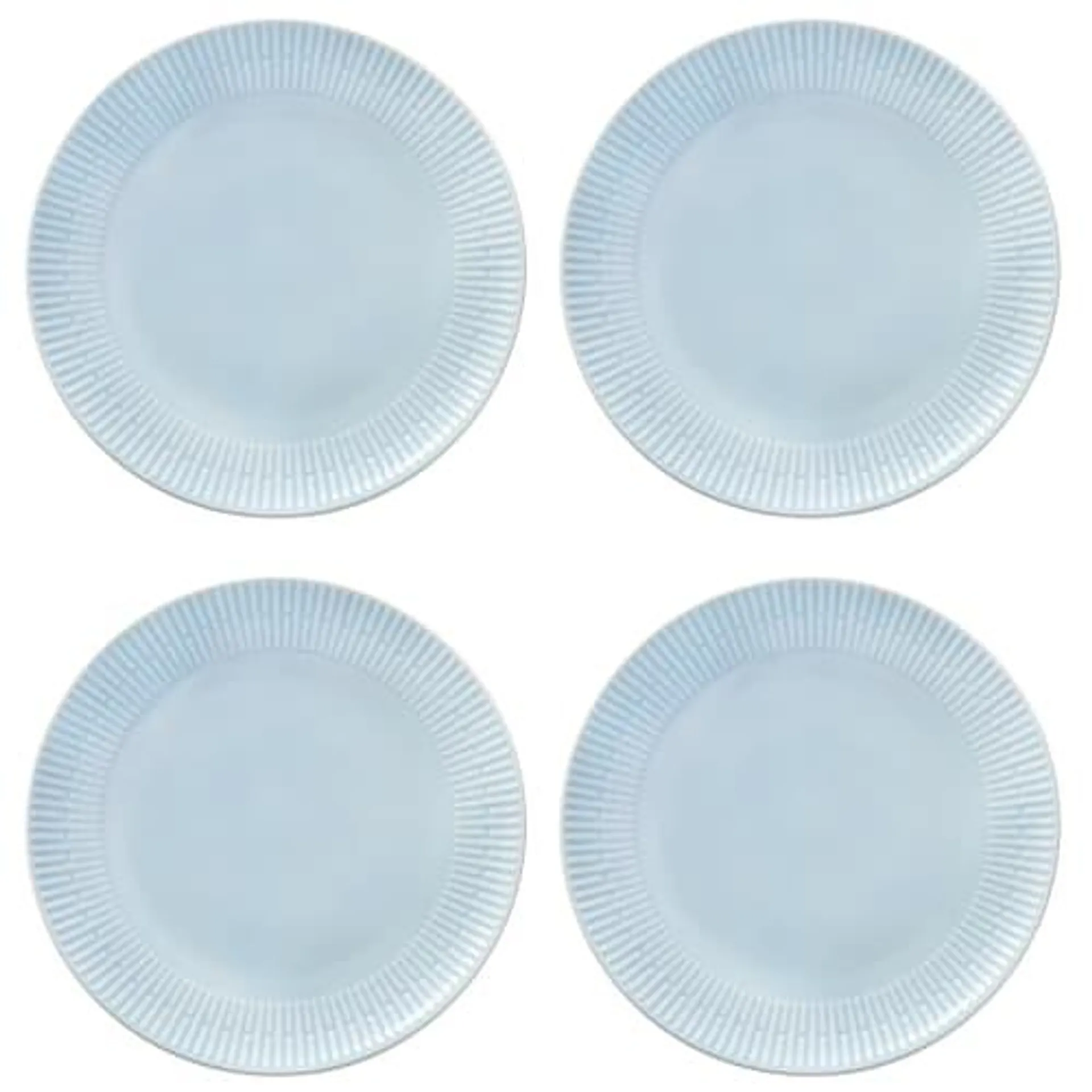 Aida frokosttallerkener - Relief - Light blue - 4 stk.