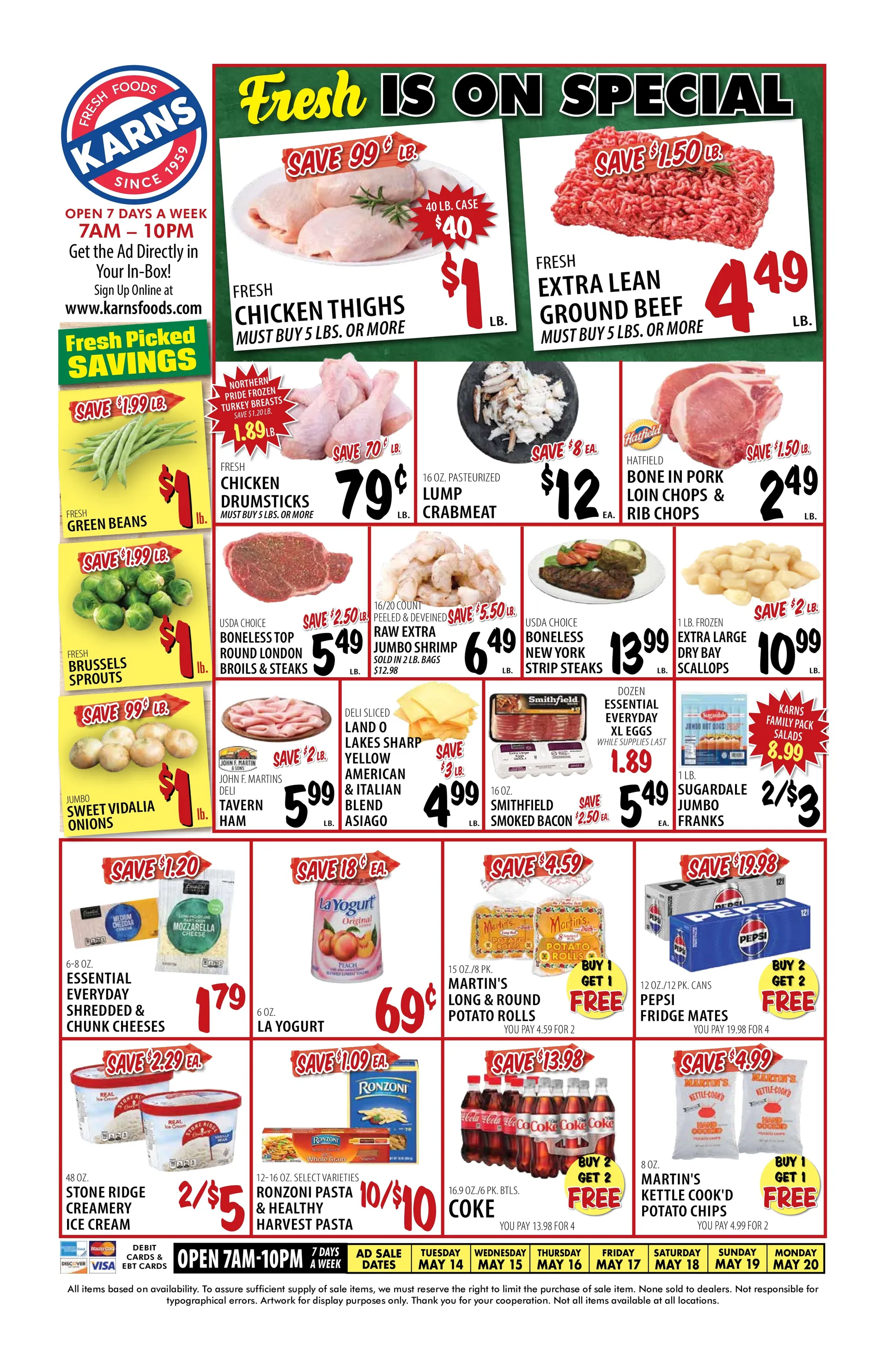 Weekly ad KARNS QUALITY FOODS SALES from May 14 to May 20 2024 - Page 