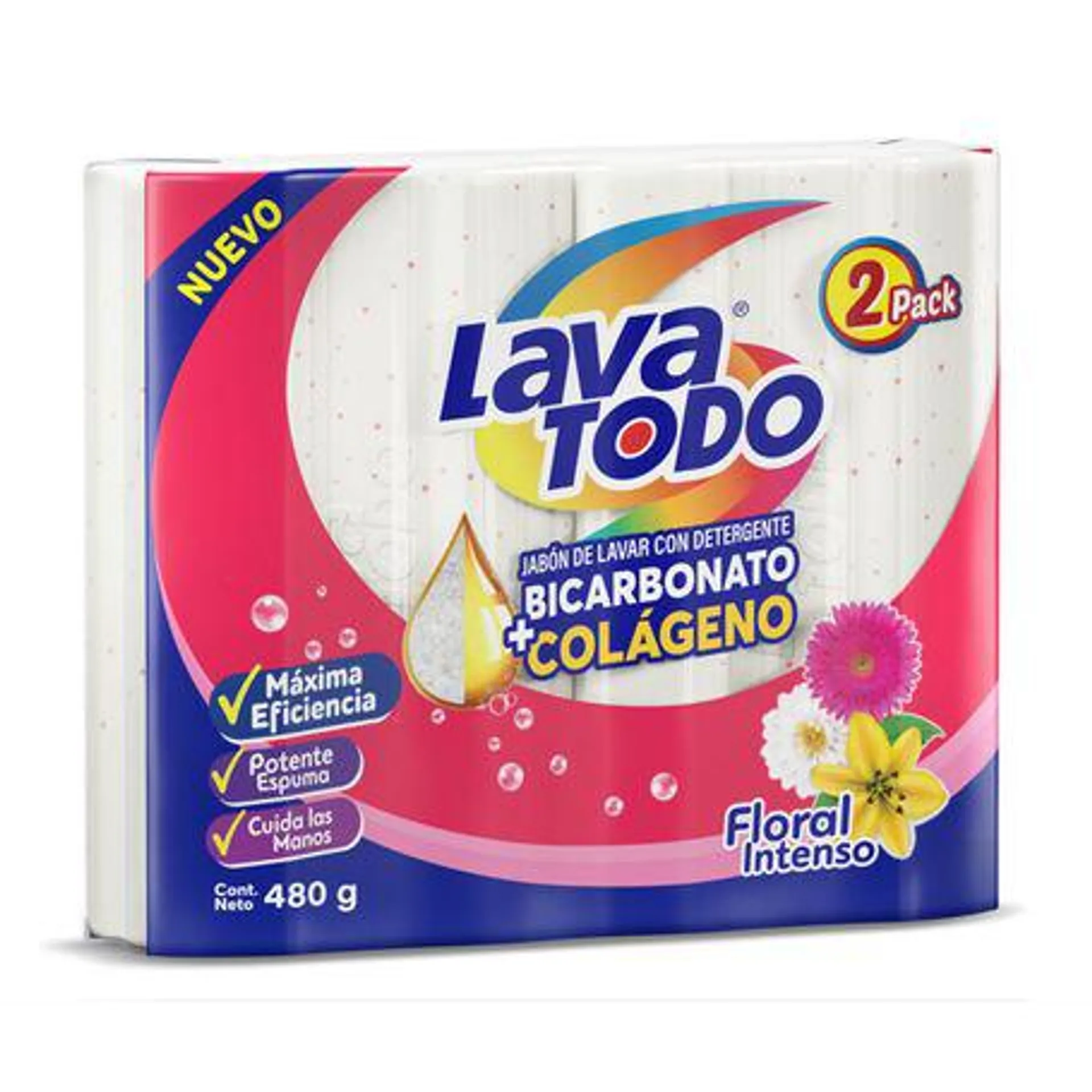 Pack 2 Uds Jabón Lavatodo Floral 480g