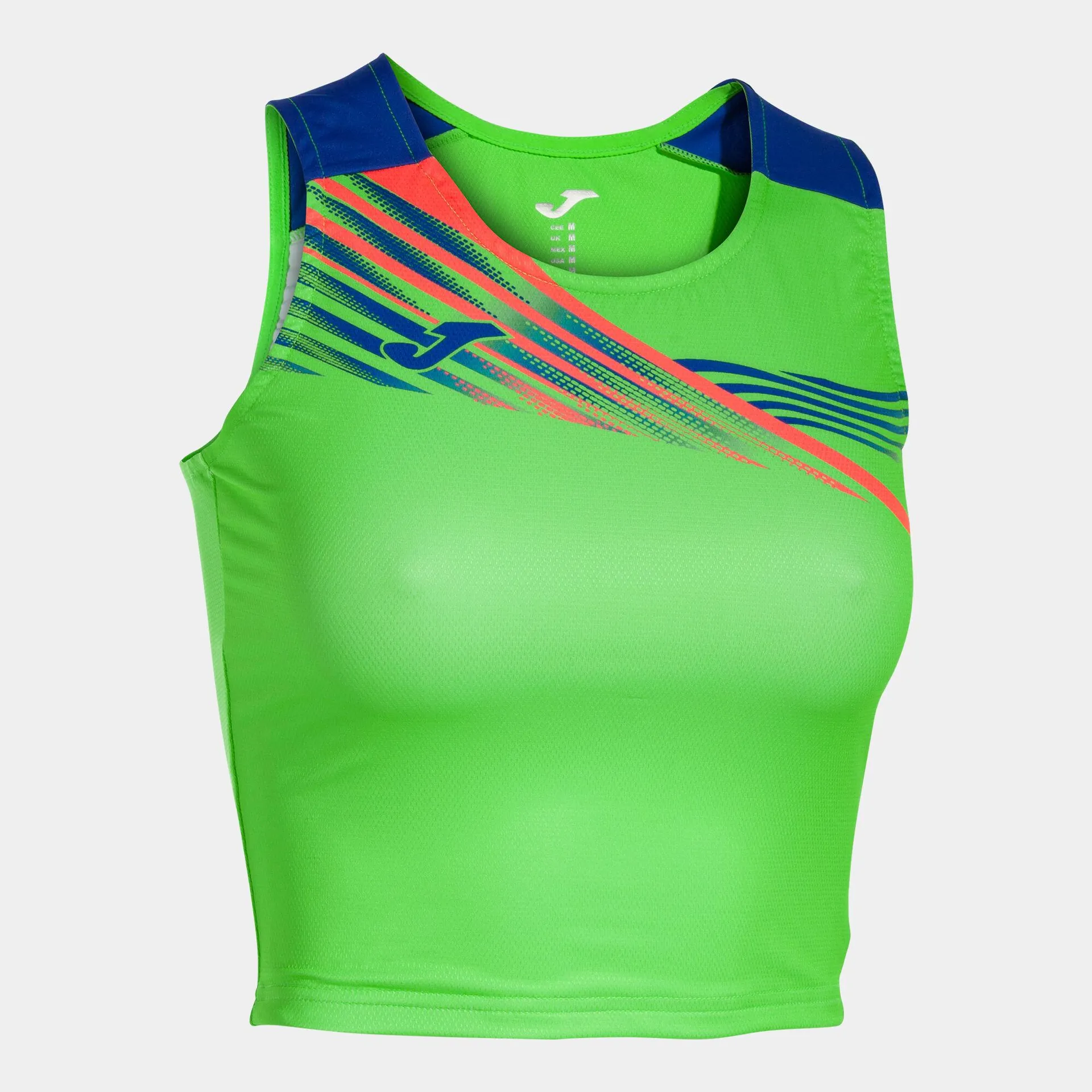 Top mujer Elite X verde flúor royal