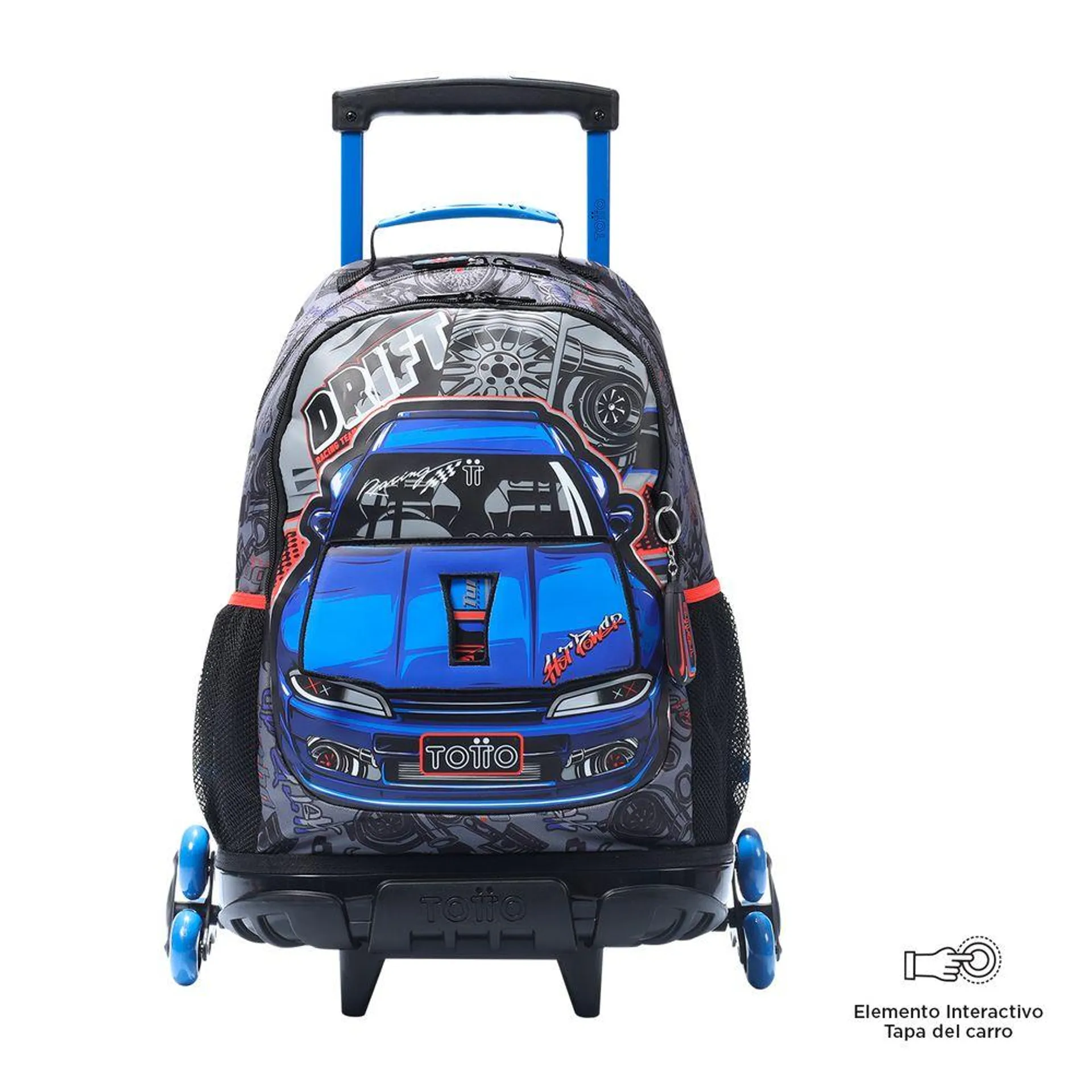 Mochila Con Ruedas Para Niño Racing - Racing - Estampado