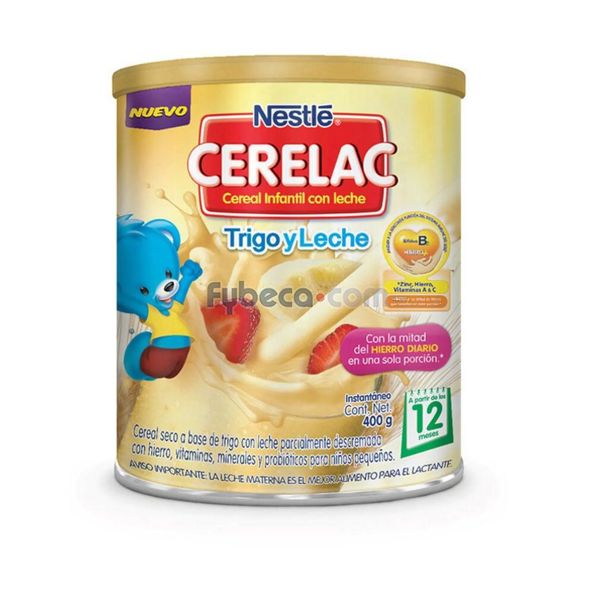 Cereal Infantil Cerelac Trigo Y Leche 400 G Tarro