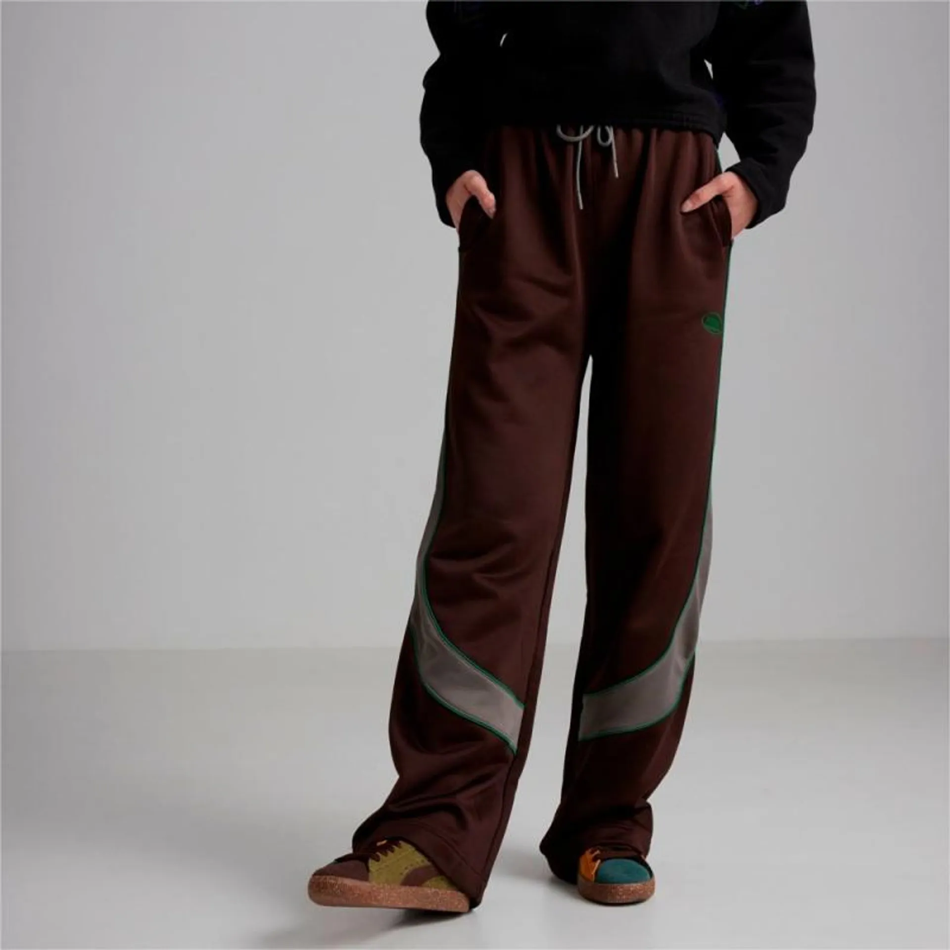 Pantalon Puma x PERKS AND MINI Wide Leg Mujer Chocolate Oscuro | 8260PGJUS