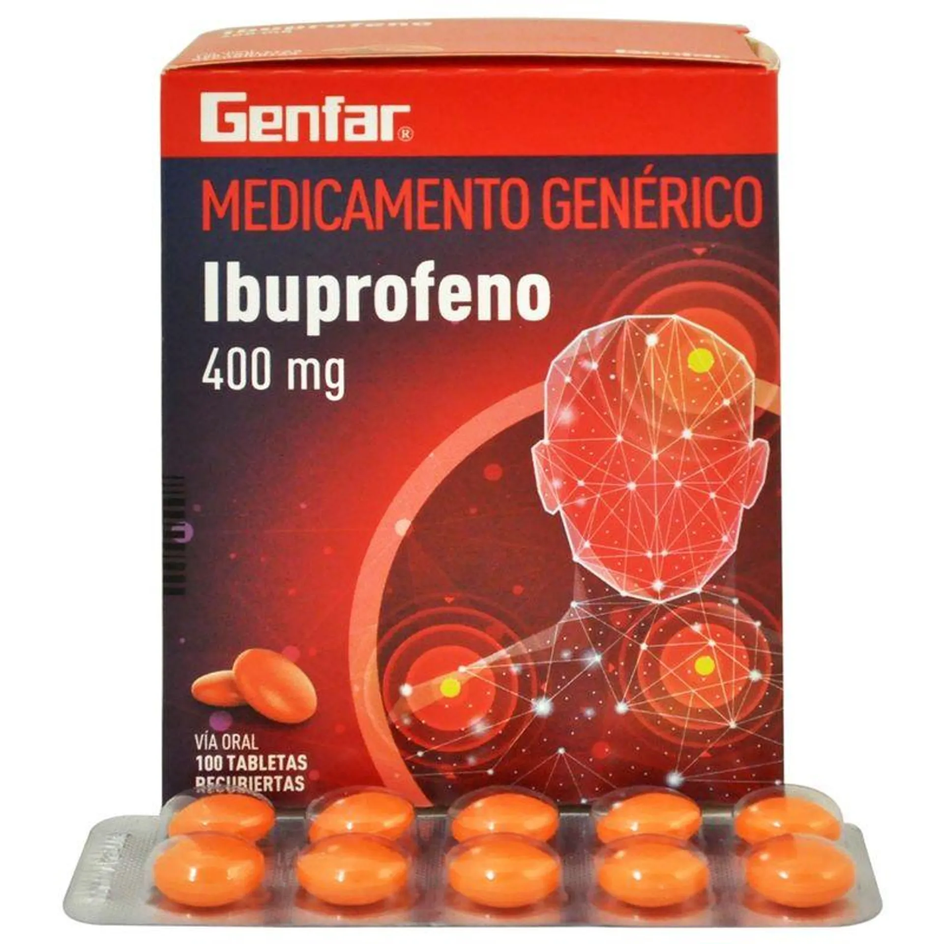 Ibuprofeno Genfar Tabletas Recubiertas Con 100 Unidades