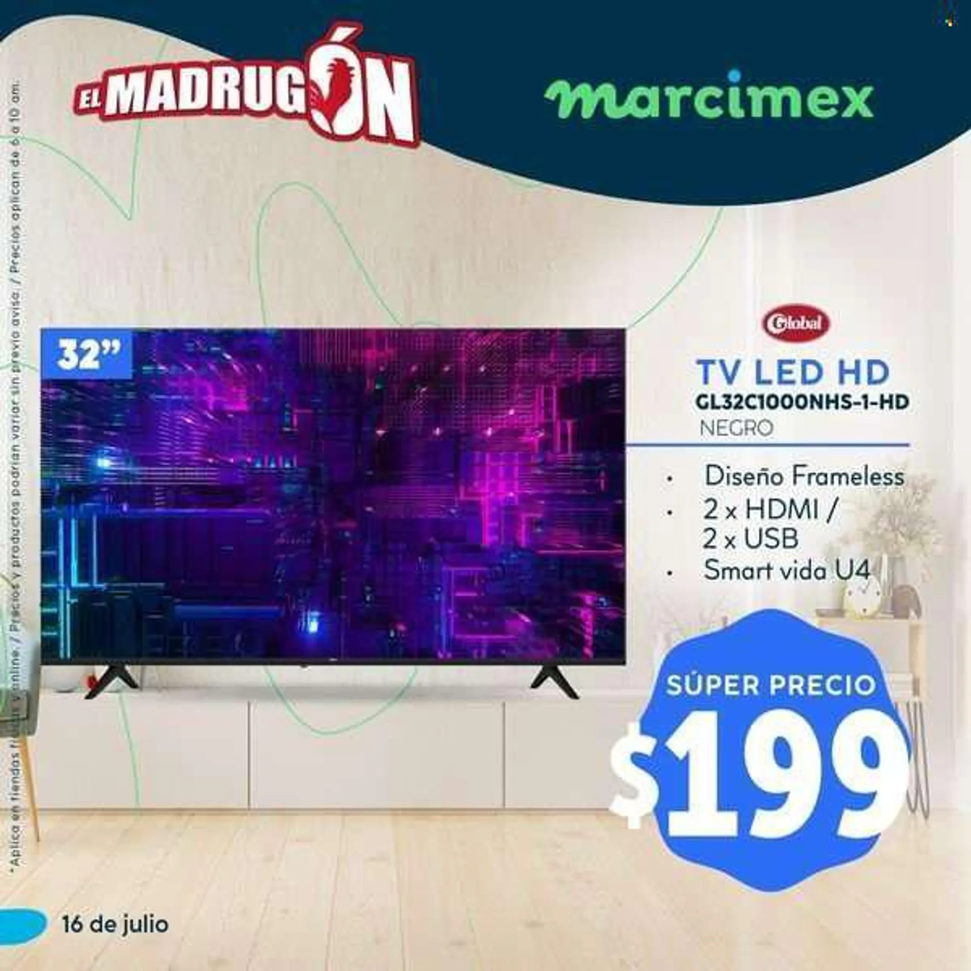 Folleto actual Marcimex - Ventas - televisor LED, televisor. Página 2.