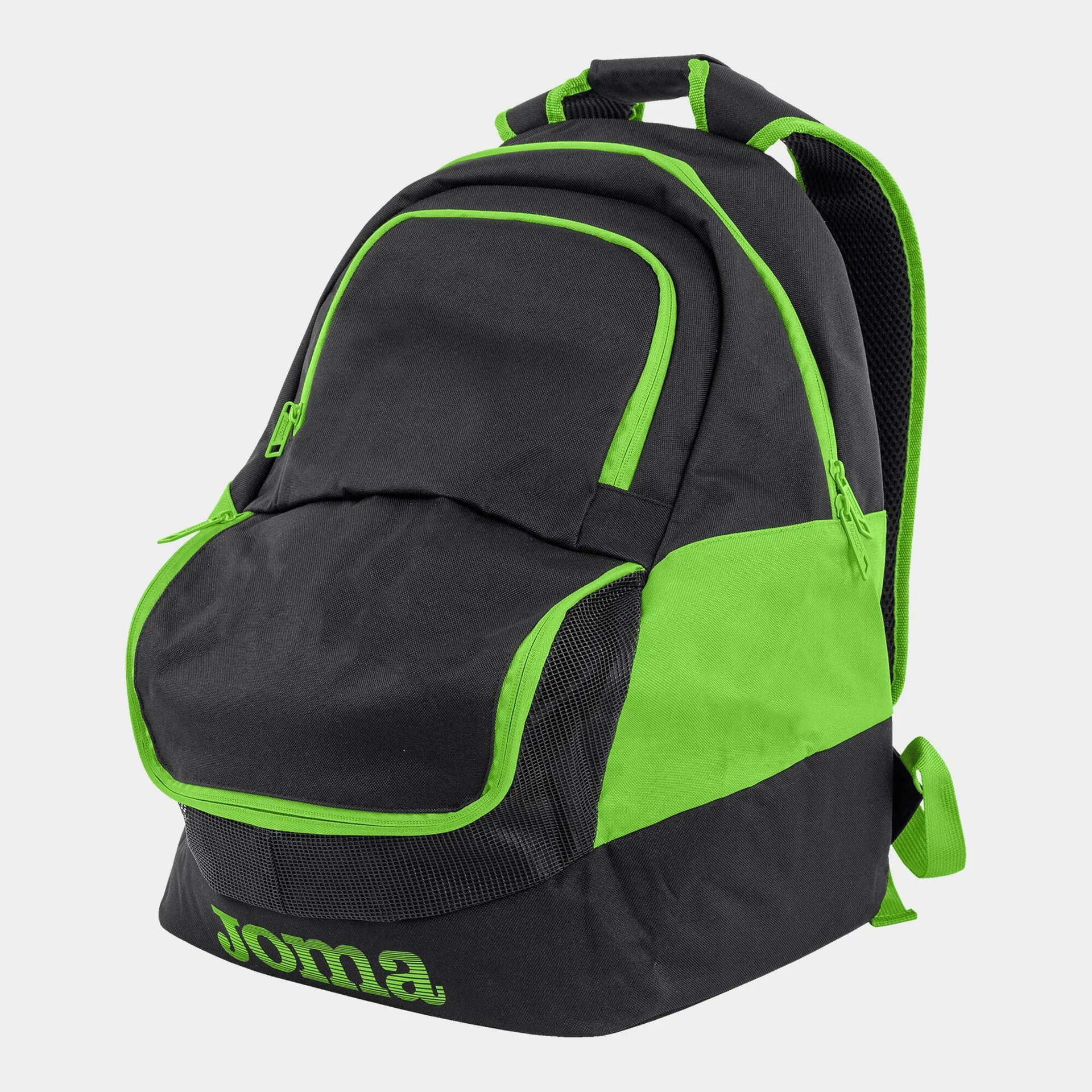 Mochila Diamond II negro verde flúor