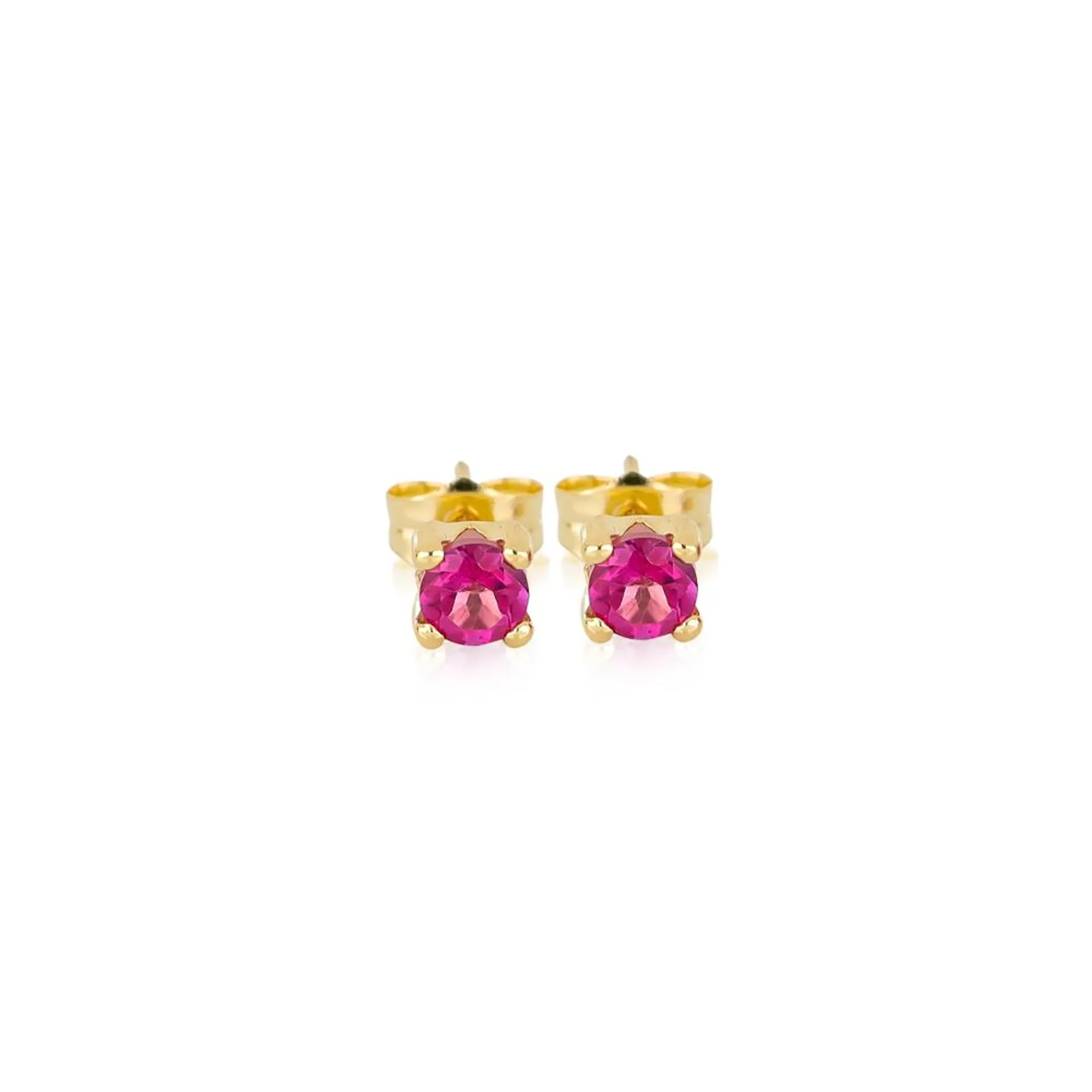 ARETES DE TOPACIO ROSA COLECCIÓN BASICS