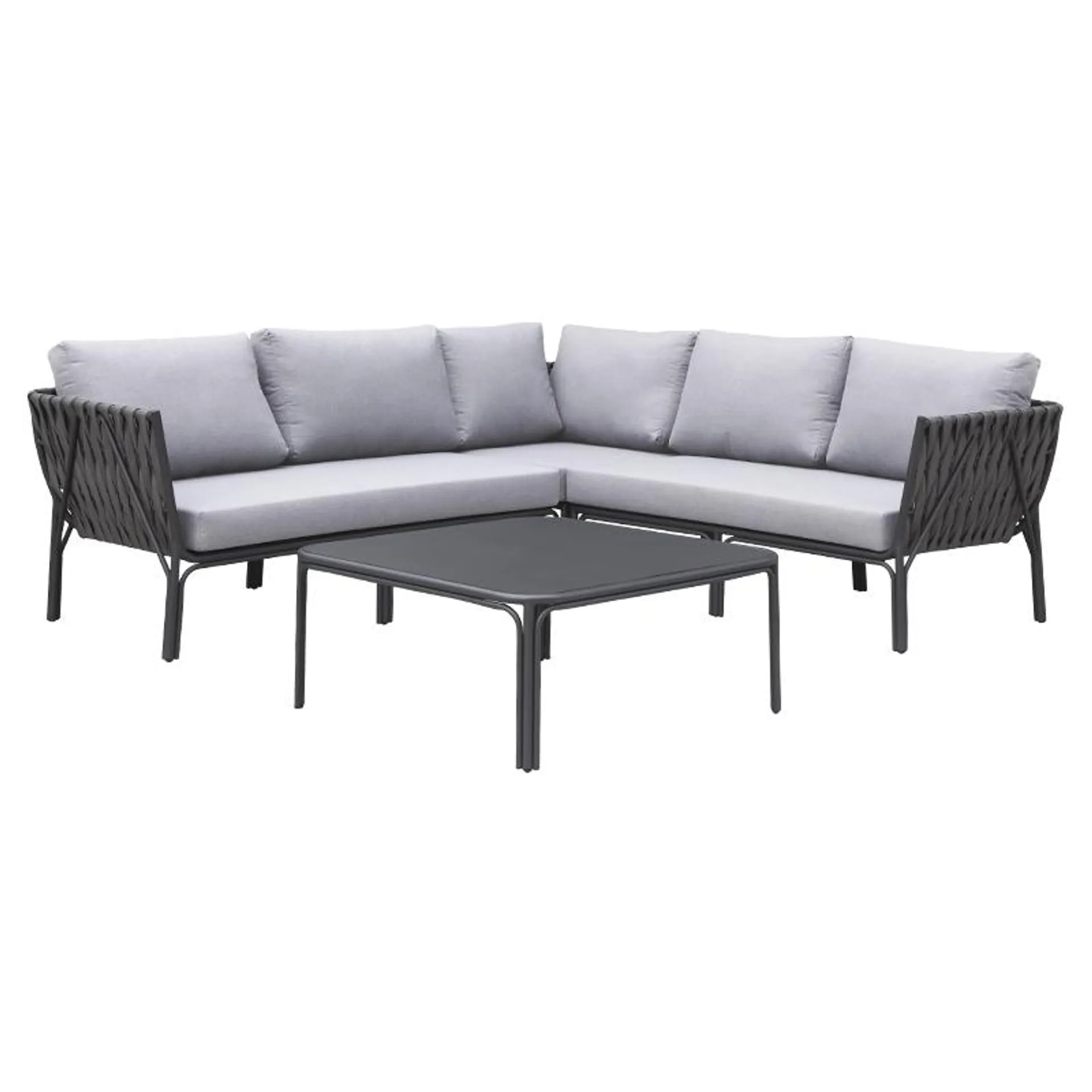 Mueble de Patio Mermaid Gris 4 Piezas