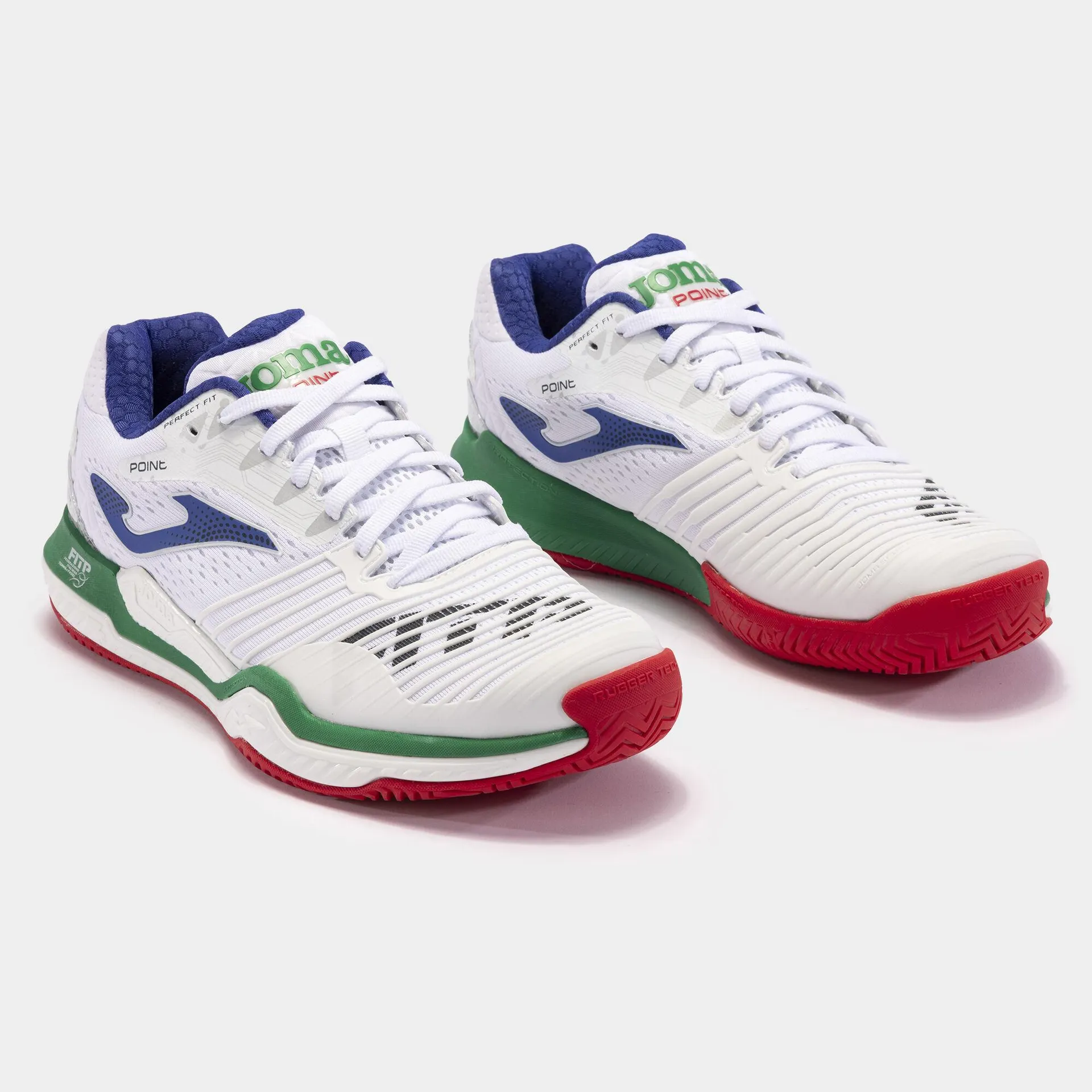 Zapatillas Point 24 Federación Italiana Tenis Y Pádel clay unisex blanco azul