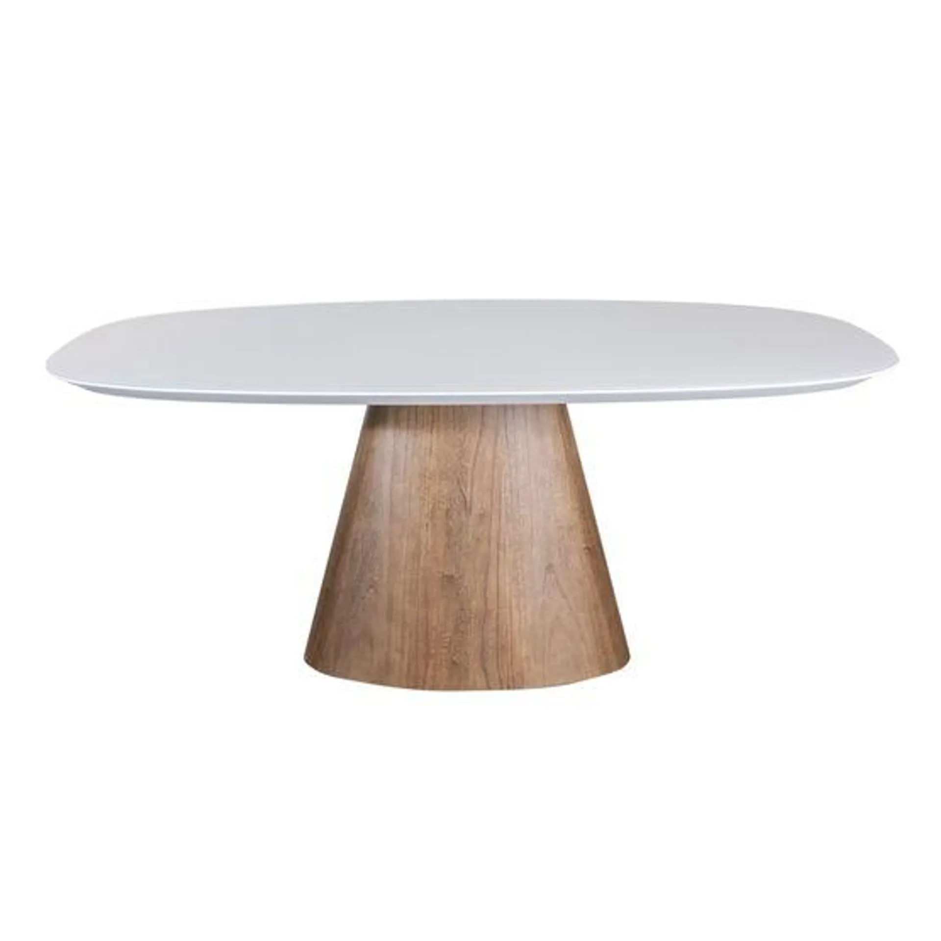 Mesa Comedor Dora | Bi Color Blanco - Almendra