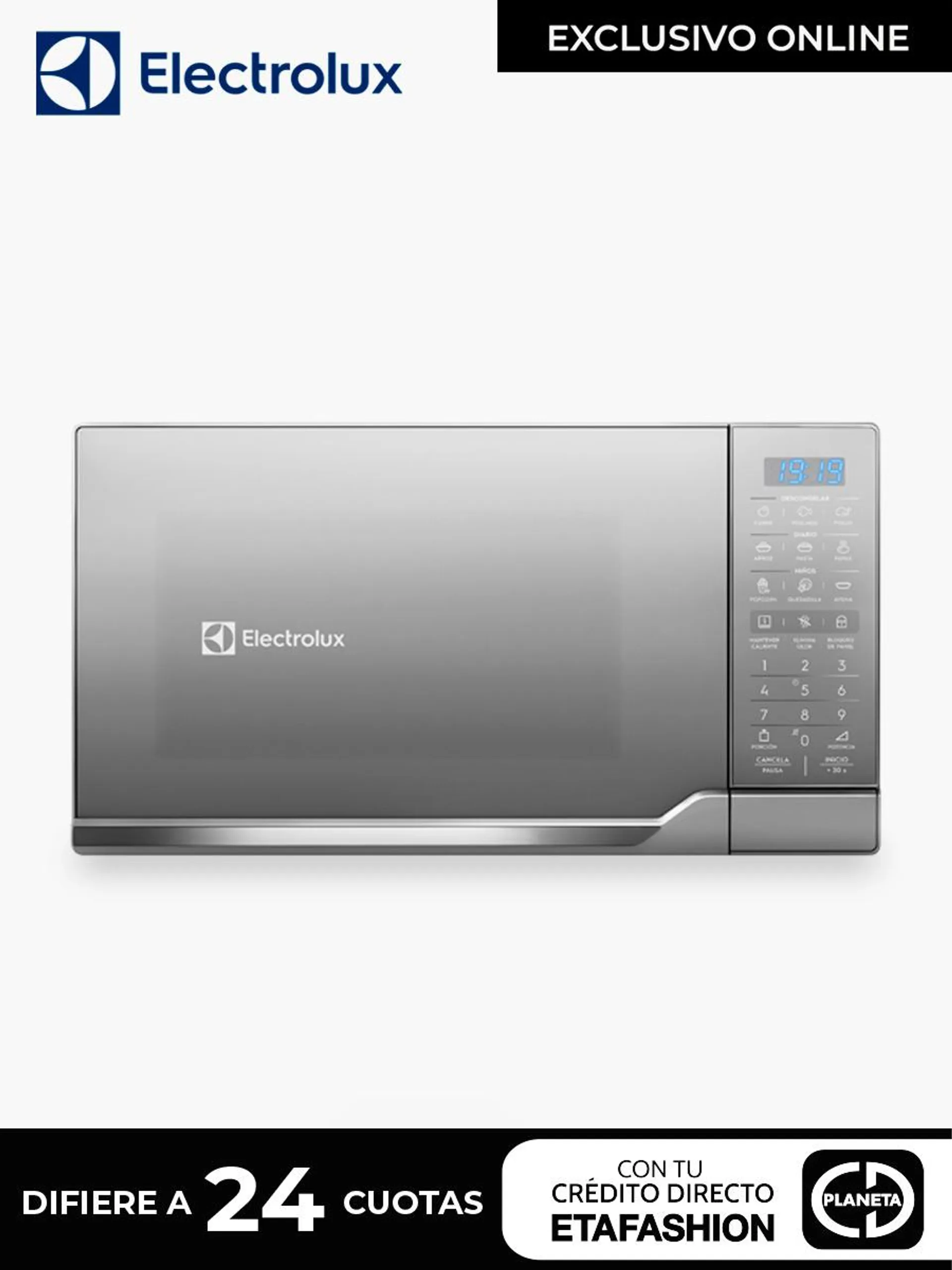 Microondas Eléctrico Electrolux Freestanding EMDO25S3GSEUG 25 Lts | Silver