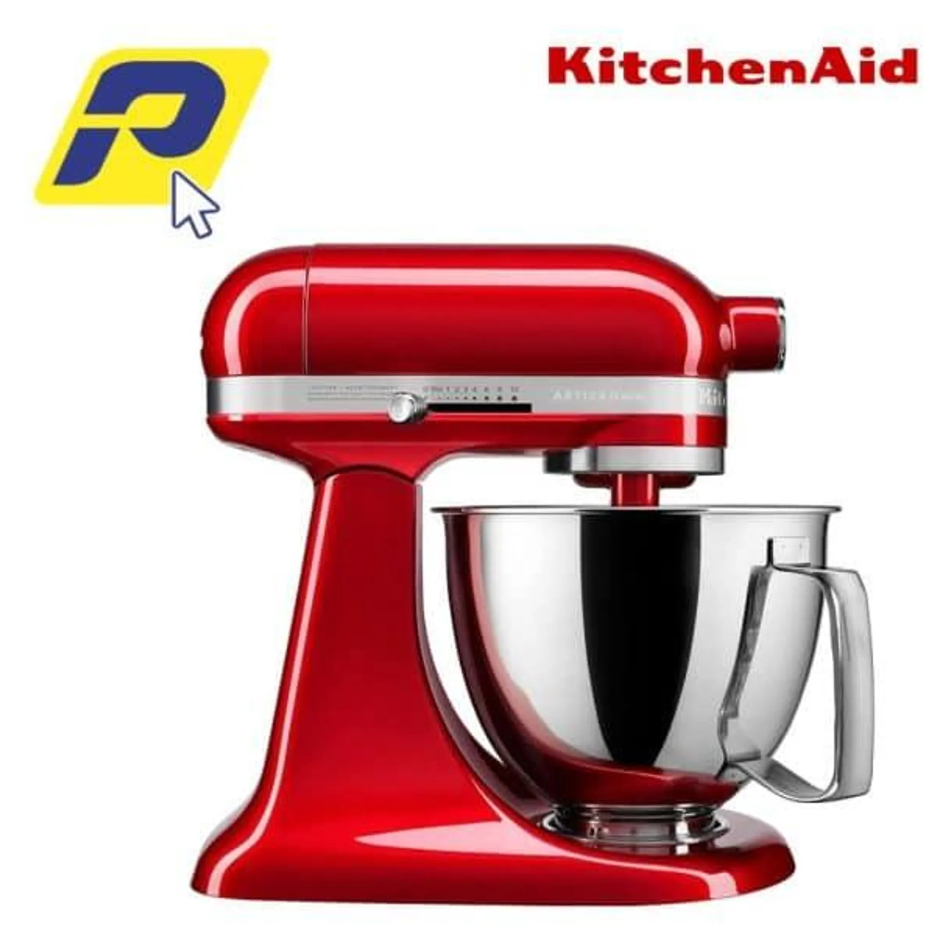 BATIDORA DE PIE CON CABEZAL INCLINABLE KITCHENAID ARTISAN MINI 3.5 CUARTOS DE GALON – COLOR ROJO MANZANA CARAMELO – KSM3316X