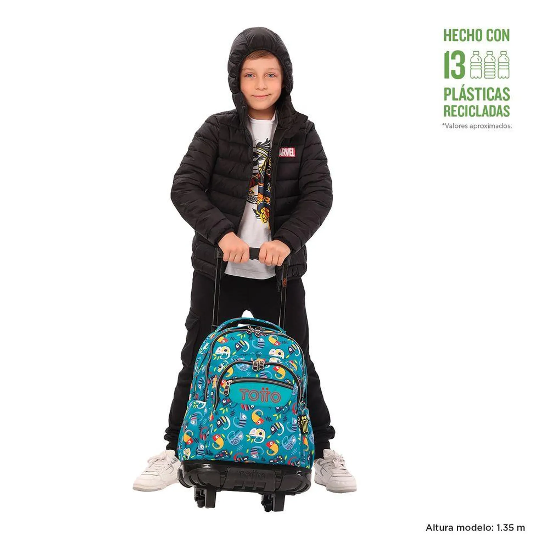 Mochila de Ruedas Renglon - Egreth - Estampado