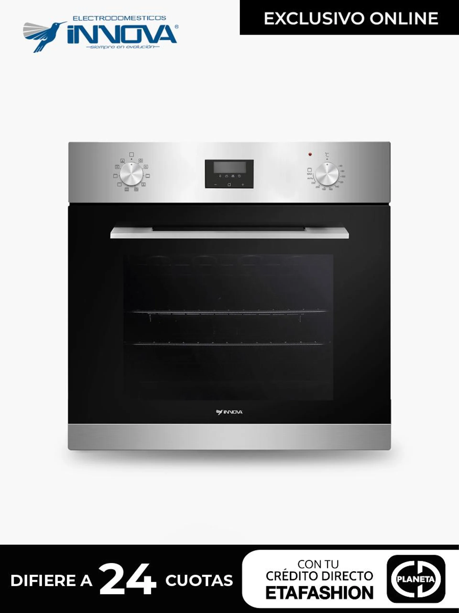 Horno Empotrable Eléctrico Innova IN-HORNO-AF-F73 INOX / 300 Watts