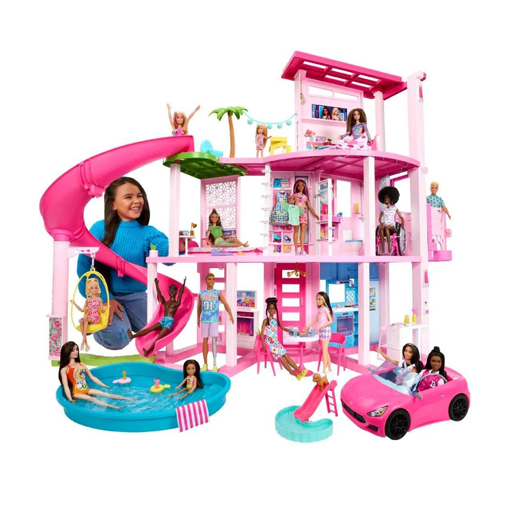 Casa de Muñeca Barbie Dreamhouse con Elevador 75 Piezas 