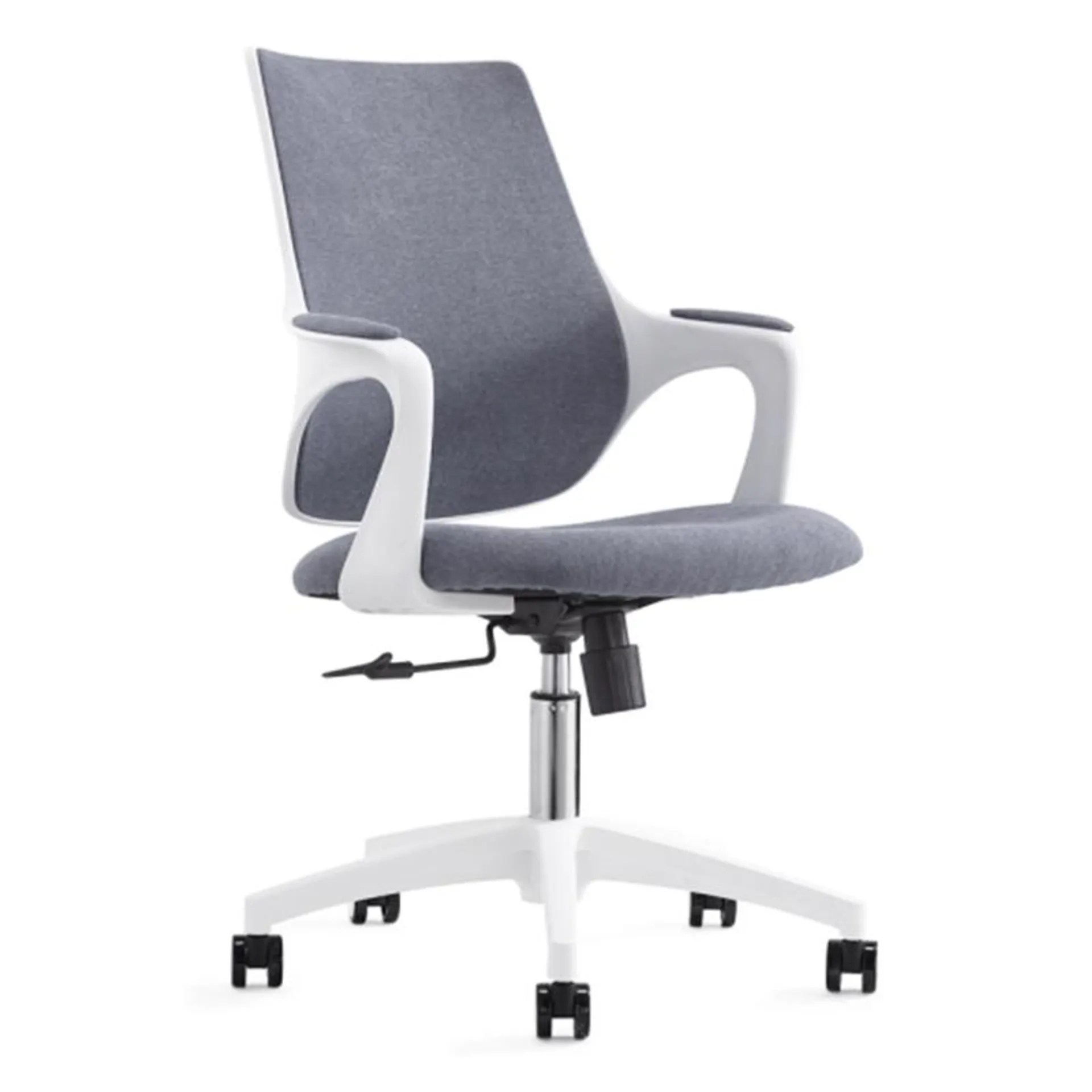 Silla Secretaria Gamuza Gris con Brazo