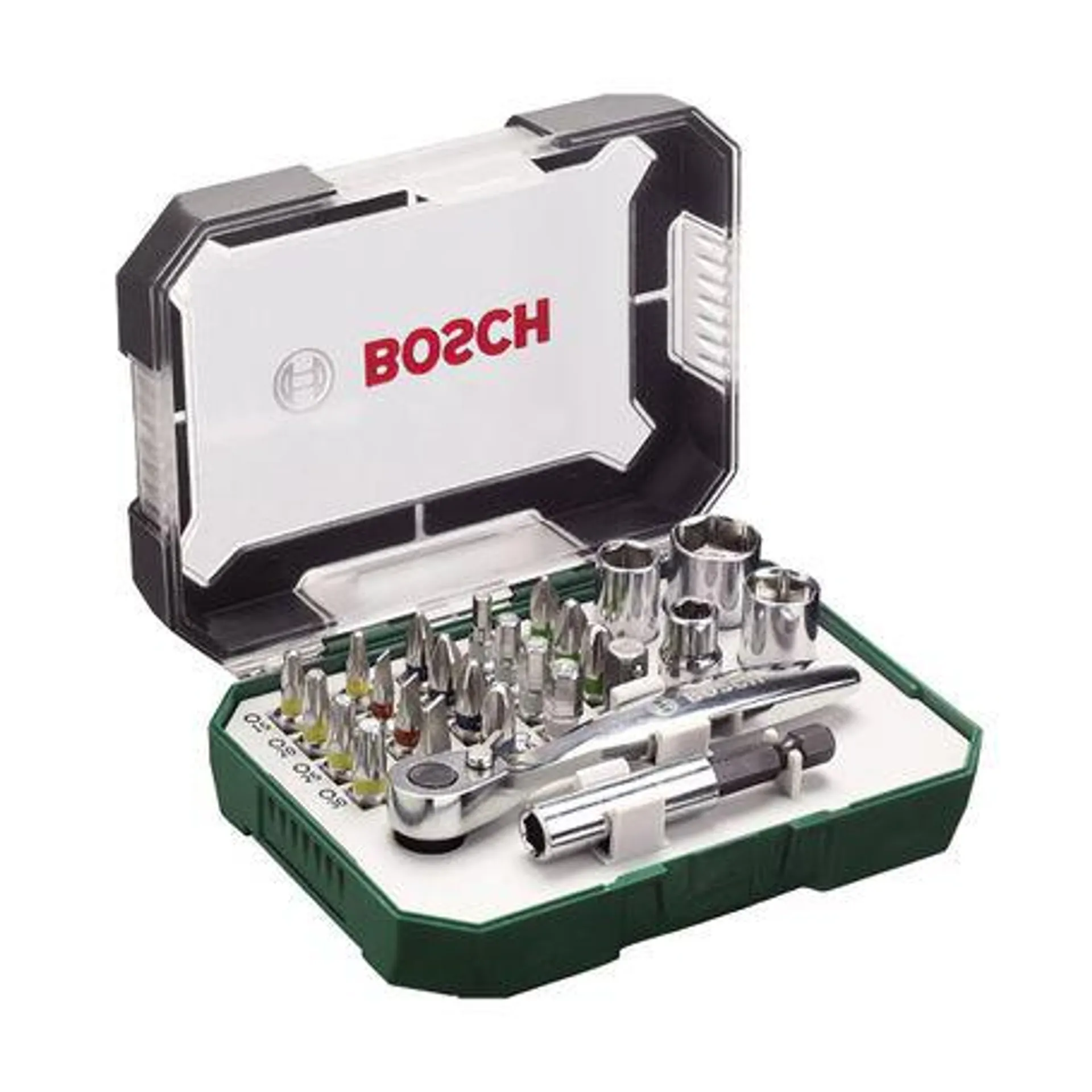 Set de Accesorios Bosch Dado Extensor Rachet 26 Piezas