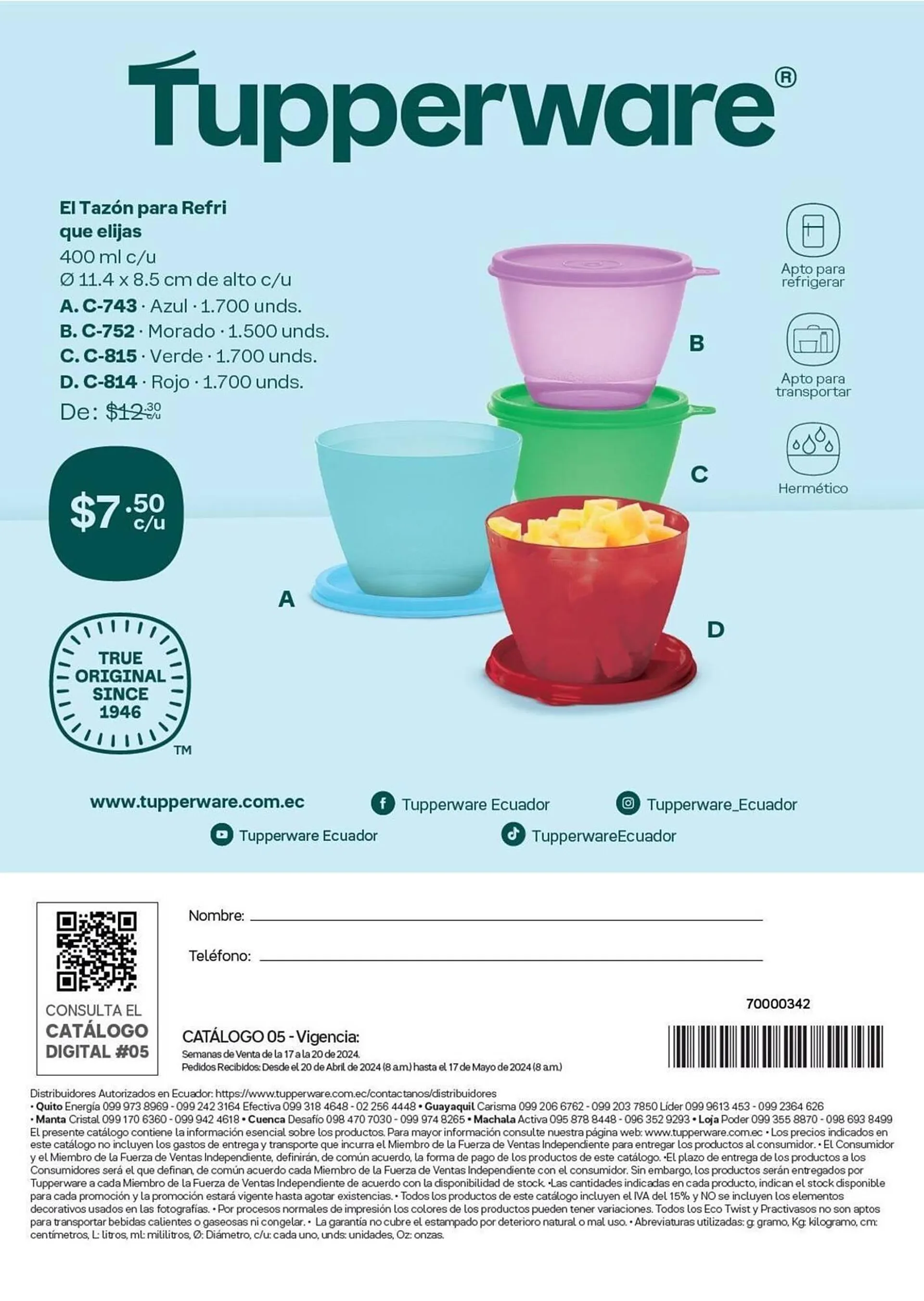 Catalogo de Catálogo Tupperware 20 de abril al 17 de mayo 2024 - Pag 51