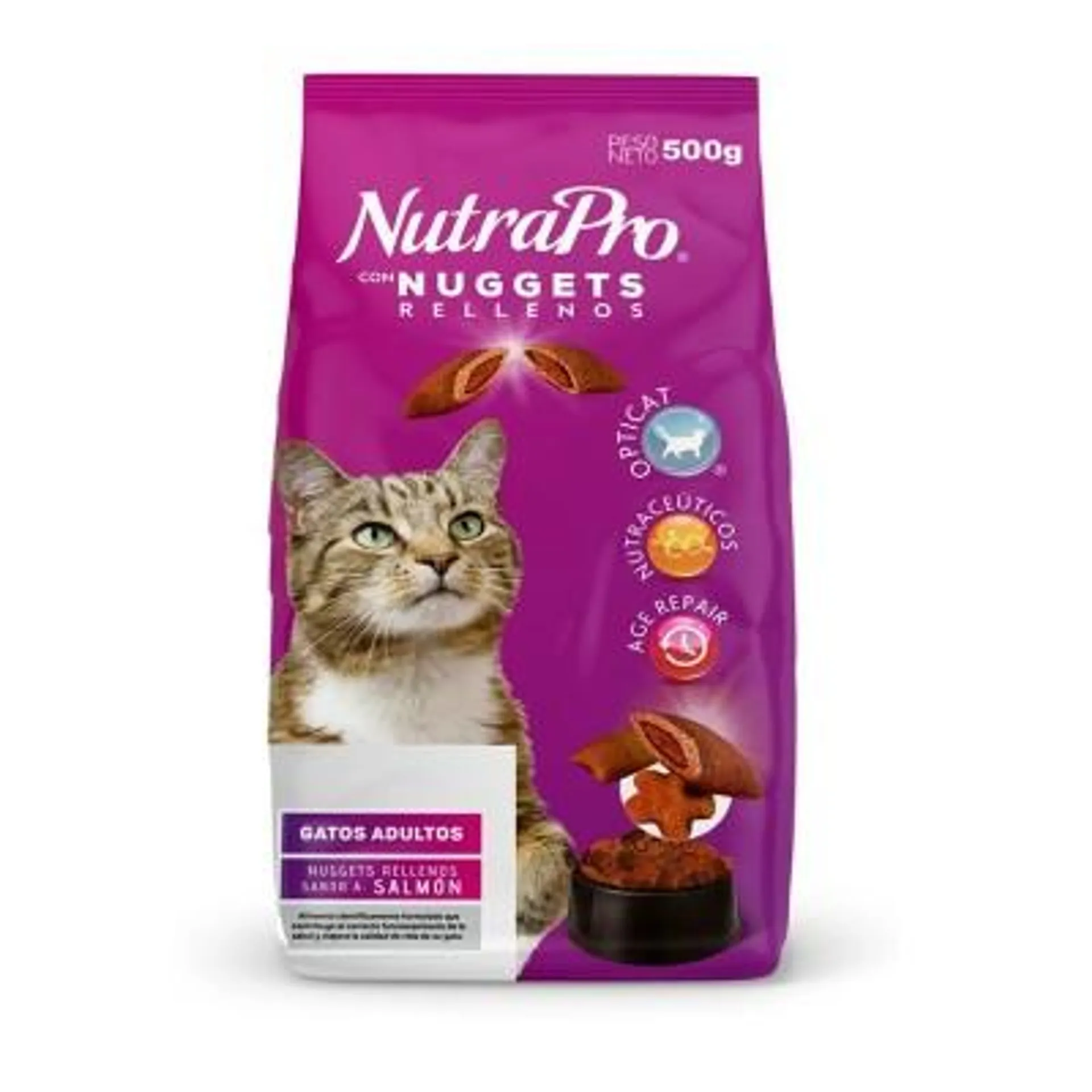 NUTRAPRO GATO ADULTO NUGGET DE SALMÓN