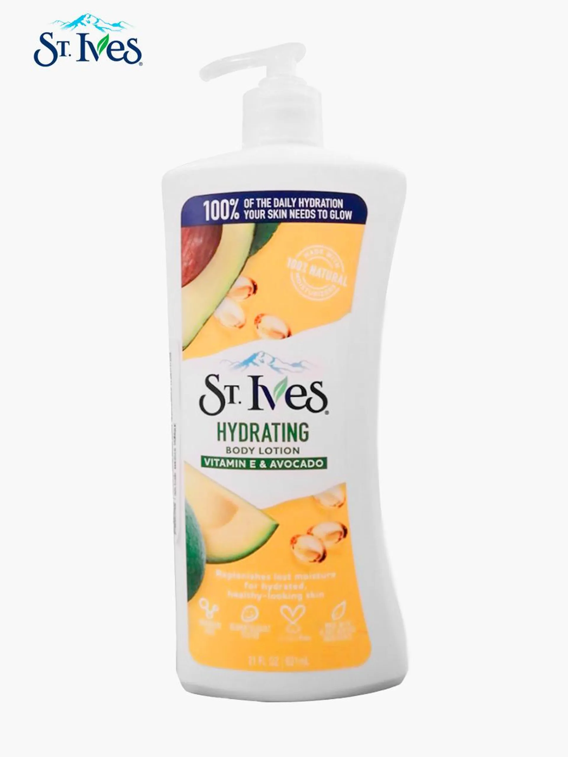 St. Ives - Crema corporal Daily Hydrating Vitamina E y Aguacate