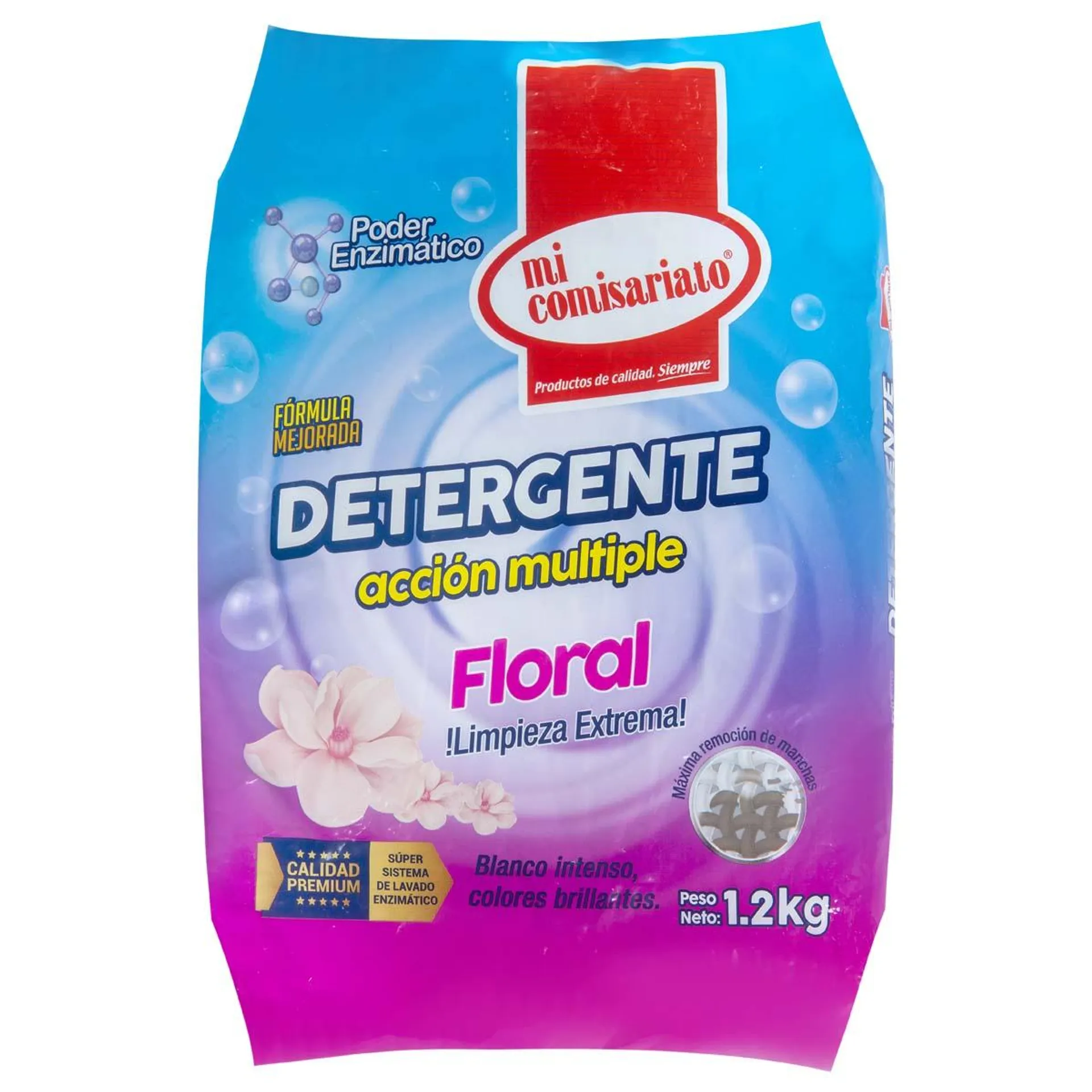 Detergente en Polvo Mi Comisariato Floral 1.2kg